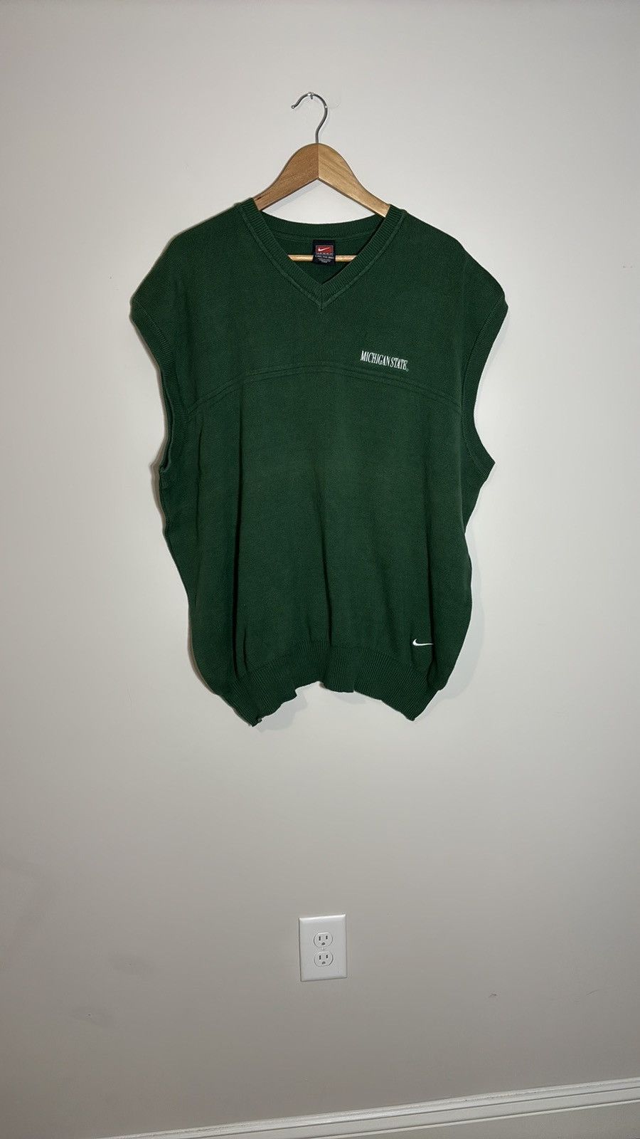 Nike Vintage Nike Michigan State Spartans Coaches Sweater Vest Size US XXL / EU 58 / 5 - 1 Thumbnail