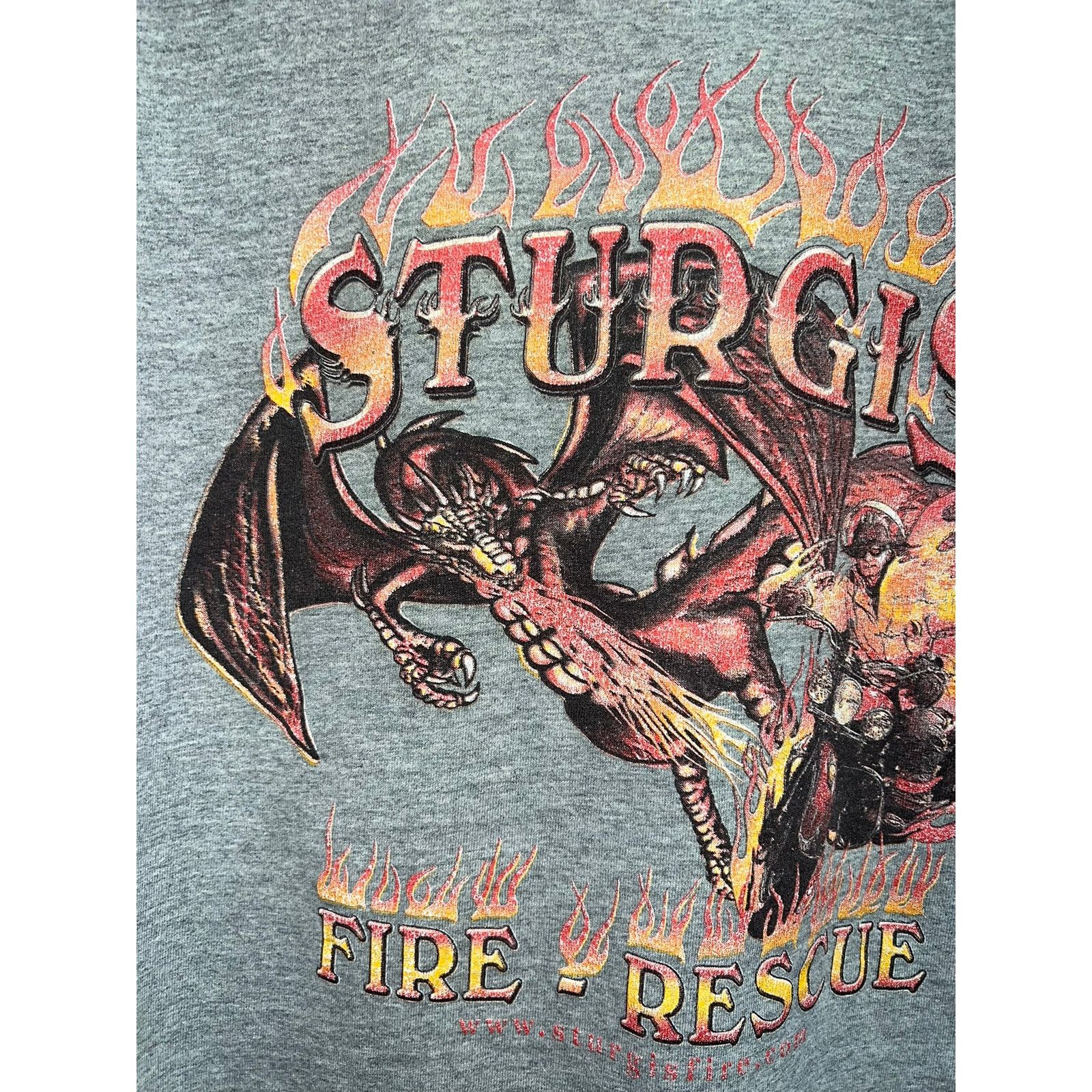 Vintage Vintage Sturgis Dragon Shirt Fire Rescue Fire Fighter VTG L Size US L / EU 52-54 / 3 - 8 Thumbnail