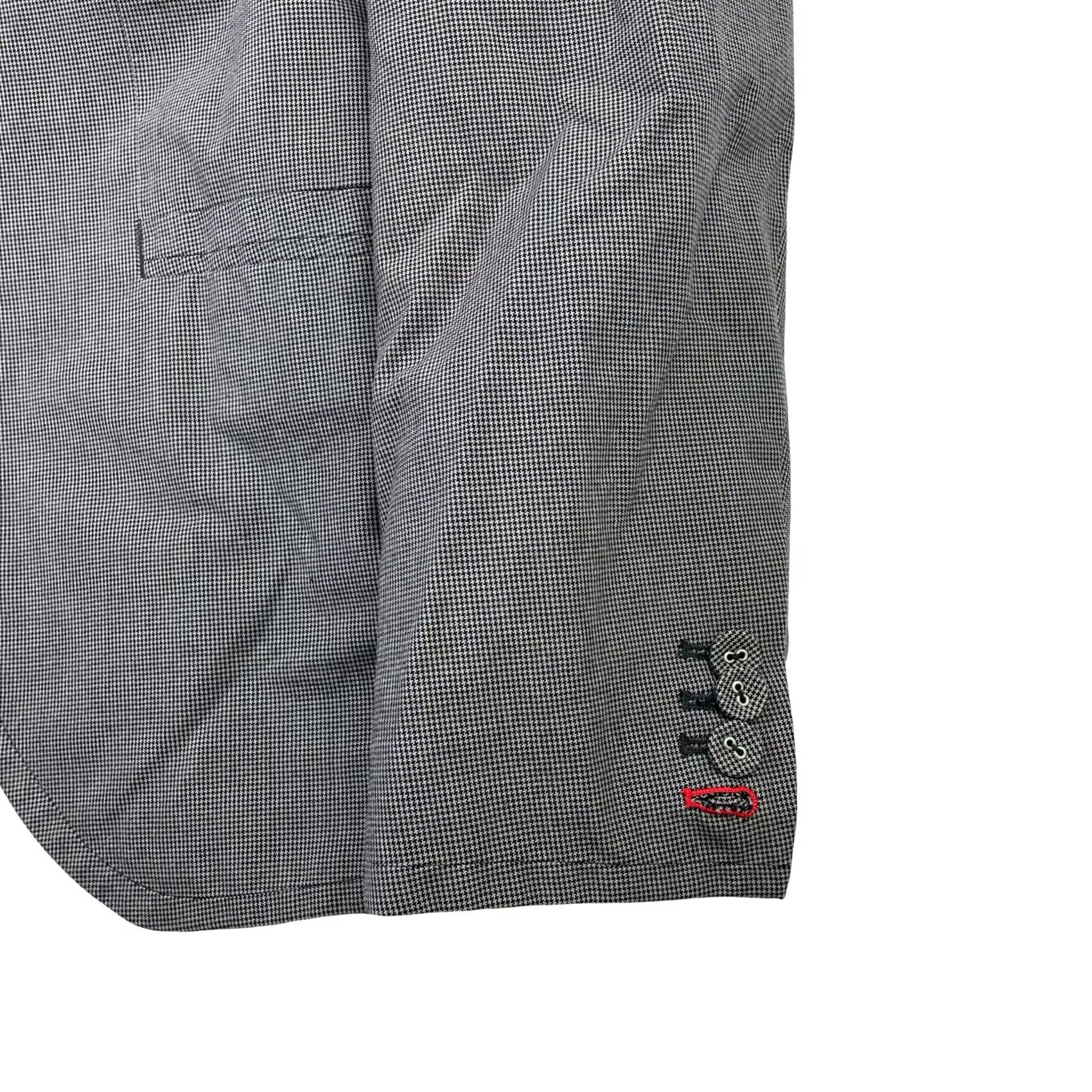 Armani Exchange Armani Exchange Blazer Men's Slim Fit Gray Micro-Houndstooth Cotton 36R Size 36R - 4 Thumbnail