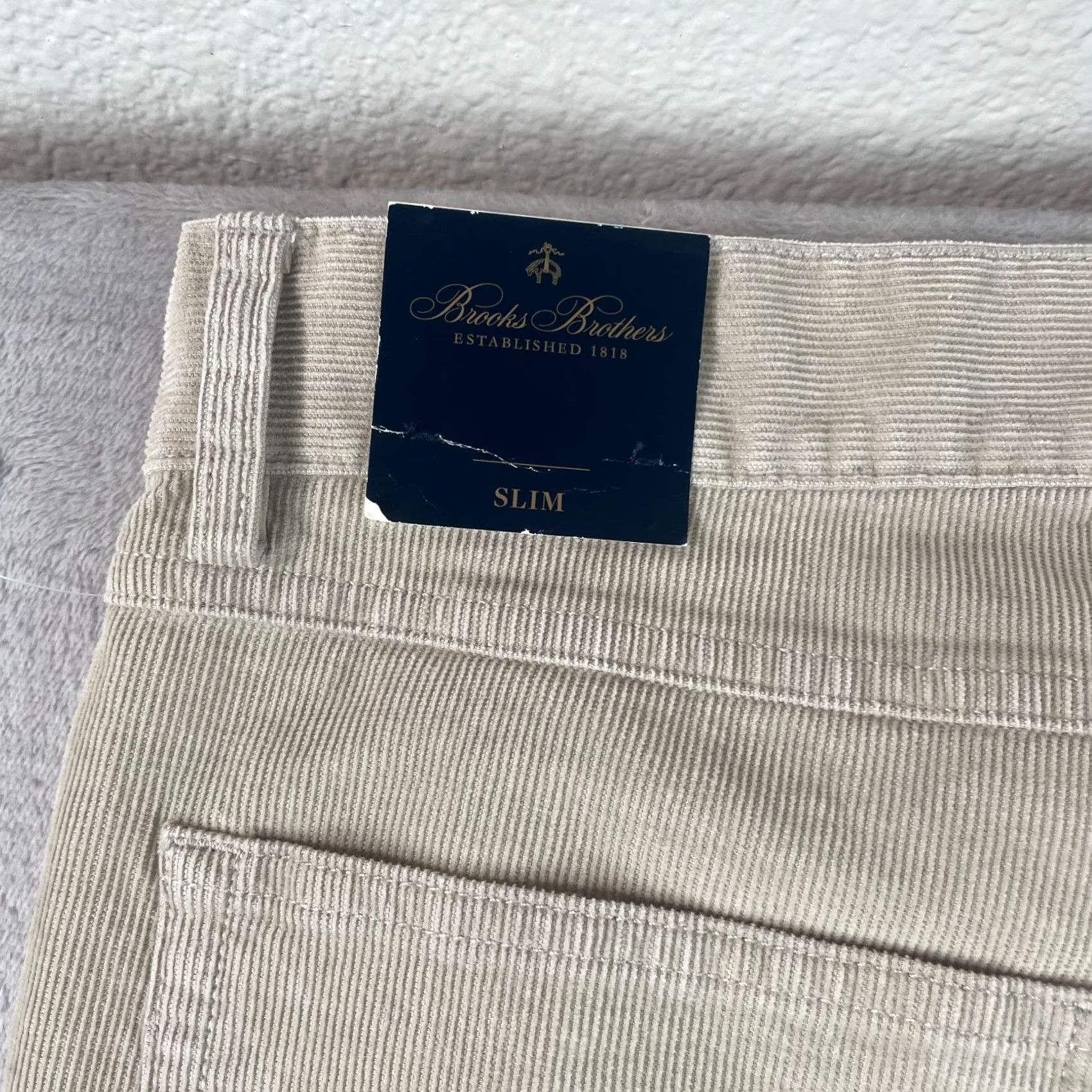 Brooks Brothers Brooks Brothers 5 Pocket Slim Fit Pants 36x34 Corduroy Beige Regular Men Straight Chino NWT Size US 36 / EU 52 - 7 Thumbnail