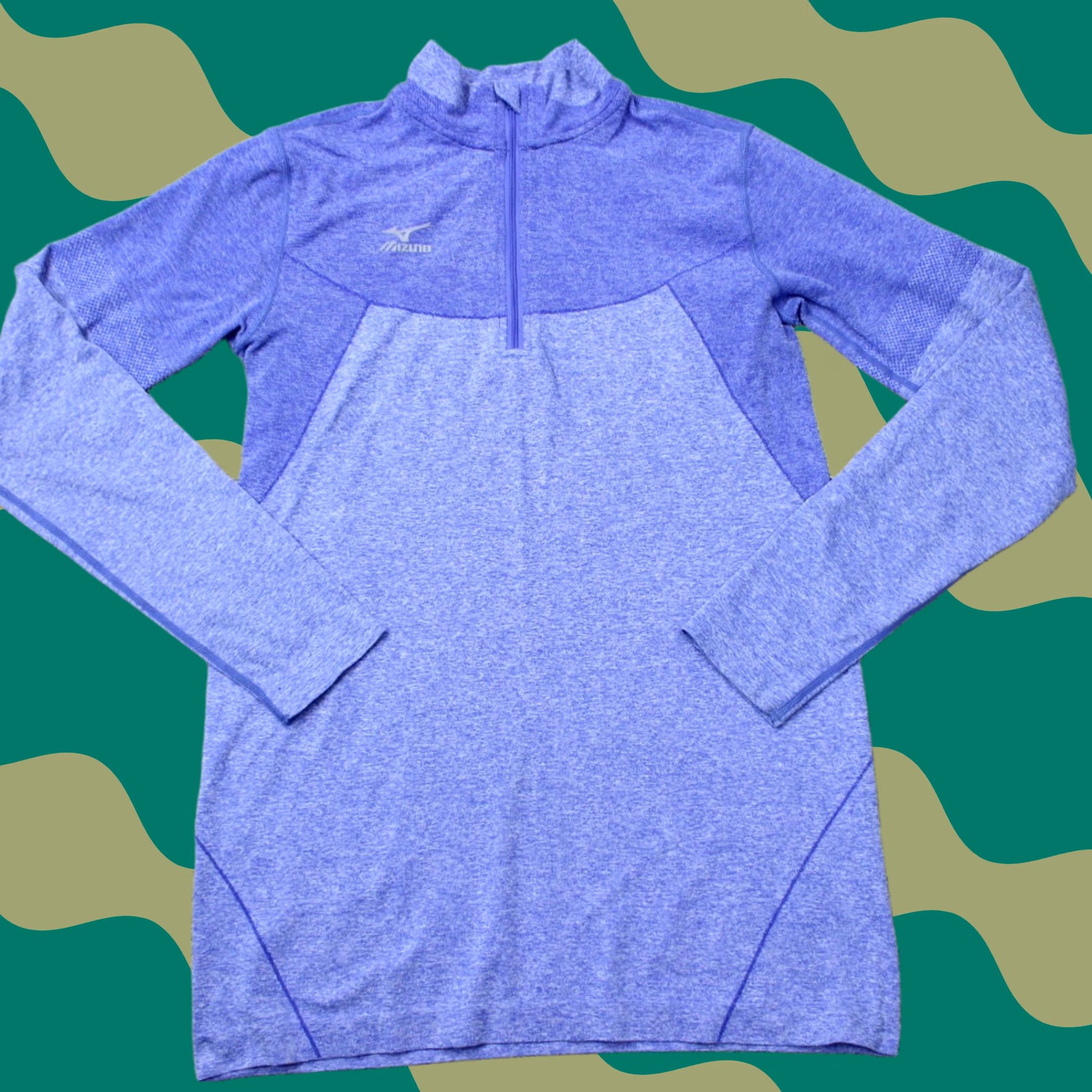 Mizuno Mizuno Sweatshirt Womens Small Blue 1/4 Zip Performance Athletic Long Sleeve Shirt Size S / US 4 / IT 40 - 1 Thumbnail