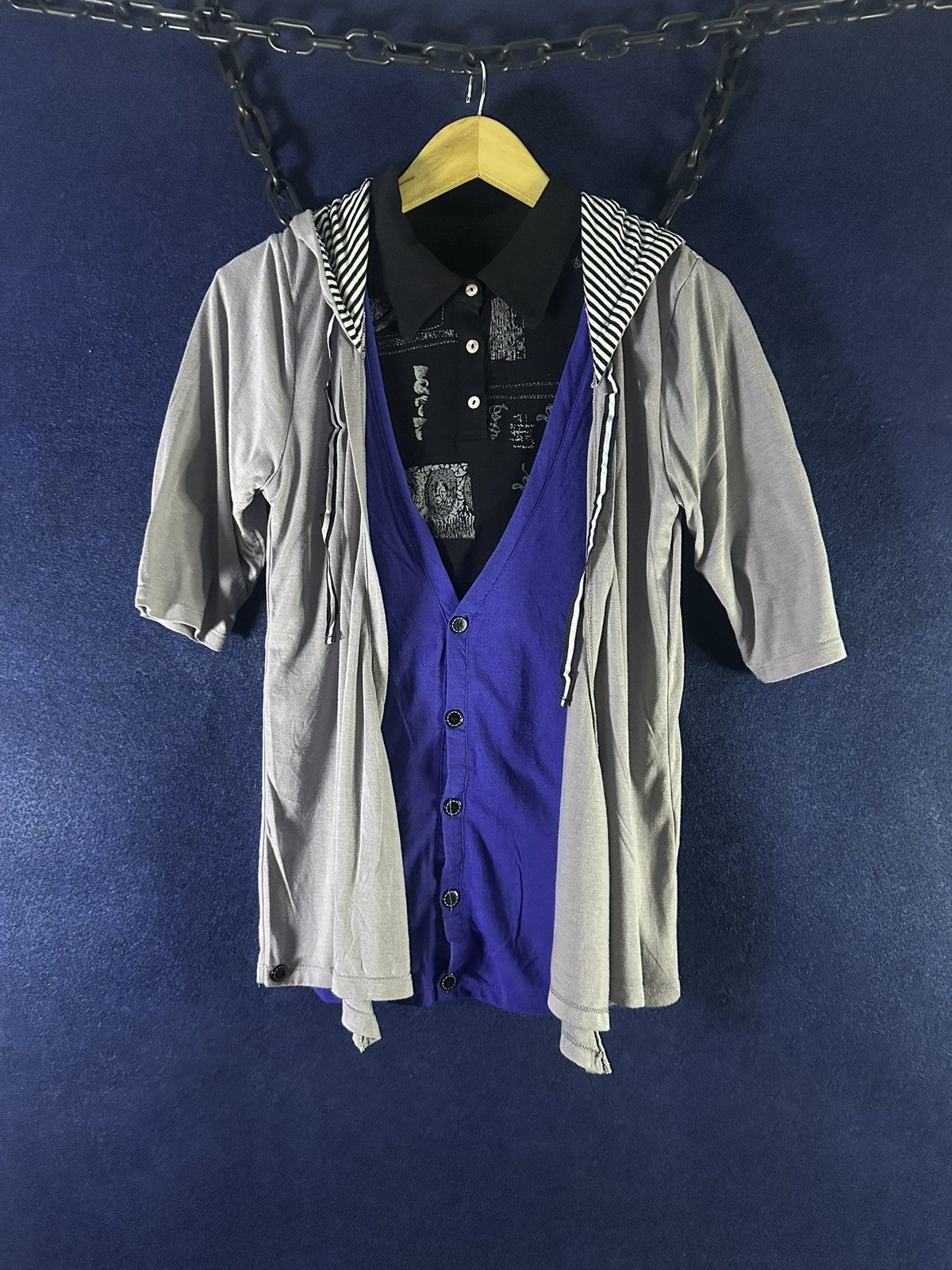 Japanese Brand Bundle Japanese Double Layer Cardigan Raf Simons Style Size US M / EU 48-50 / 2 - 1 Thumbnail