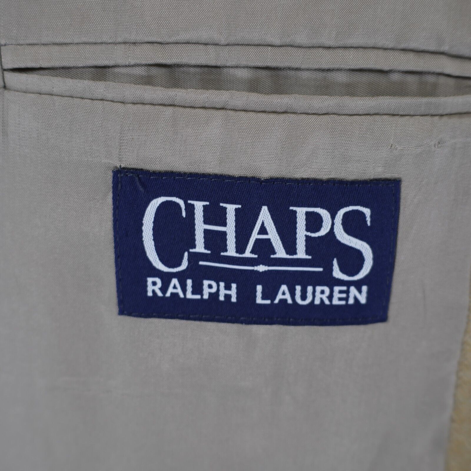 Chaps Ralph Lauren Chaps Ralph Lauren Tweed Wool Tan Herringbone Blue Windowpan Size 42R - 8 Thumbnail