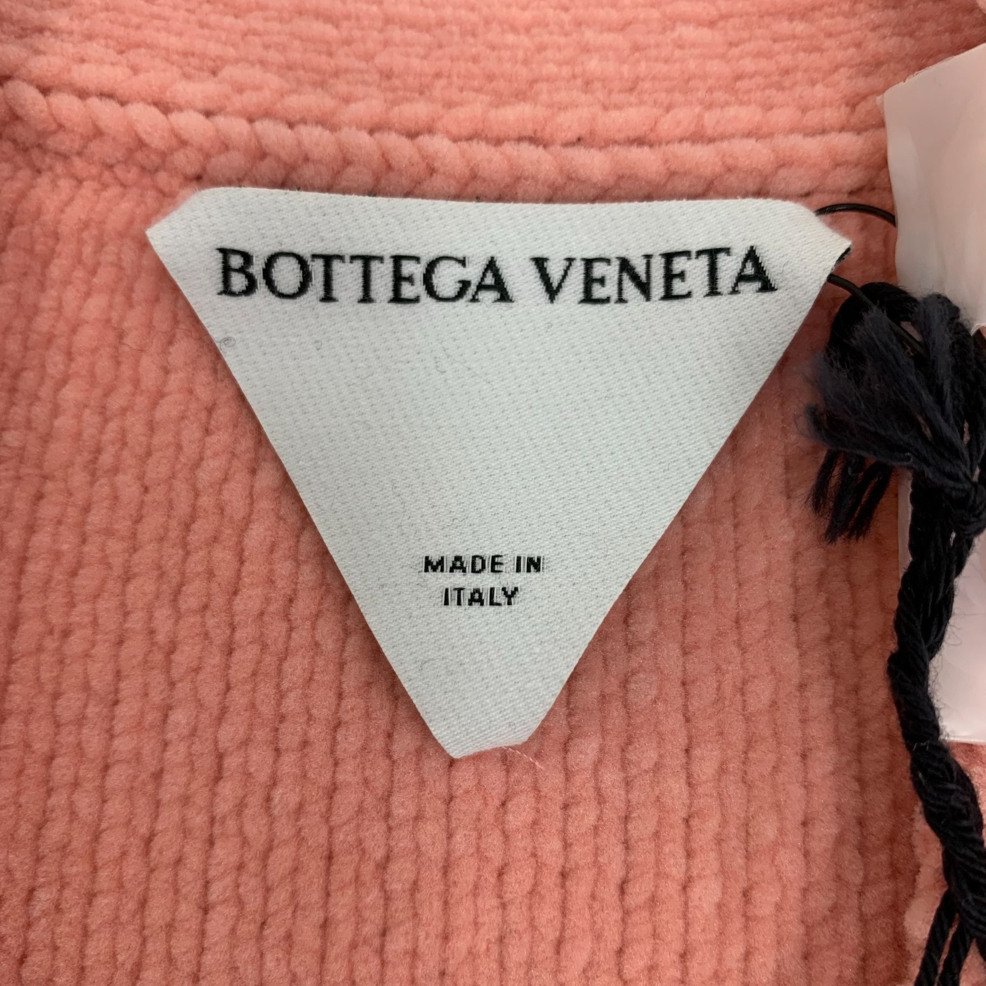 Bottega Veneta Bottega Veneta Pink Embossed Logo V-Neck Knit Cardigan (Size Size S / US 4 / IT 40 - 2 Thumbnail
