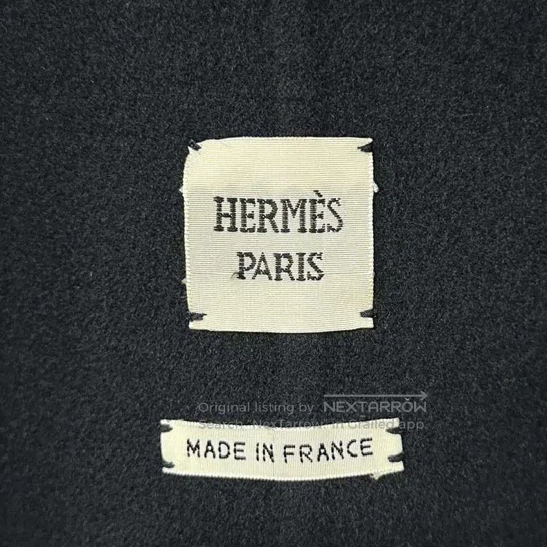 Hermes Hermes Navy blue leather buttoned cashmere coat Size XXS / US 00 / IT 34 - 4 Thumbnail