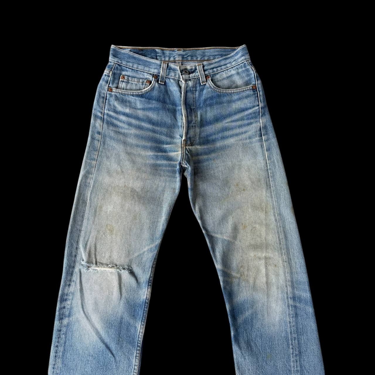 Levi's VTG LEVIS 501 YEARS 93 DISTRESSED DENIM KURT COBAIN STYLE Size US 28 / EU 44 - 5 Thumbnail