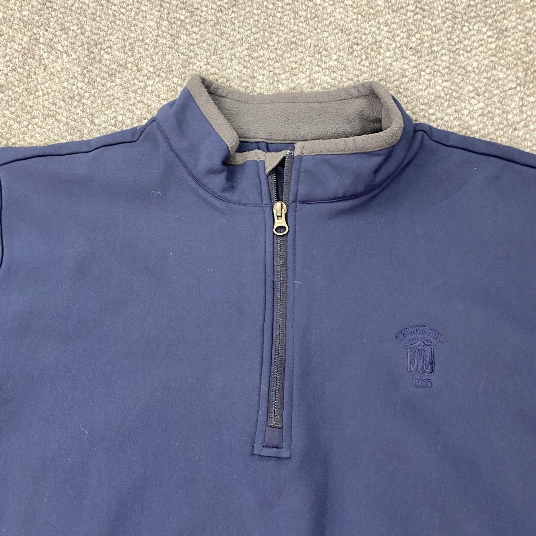 Adidas Adidas Climaproof Wind Pullover Mens M Navy 1/4 Zip Softshell Golf Windbreaker Jacket Size US M / EU 48-50 / 2 - 2 Thumbnail