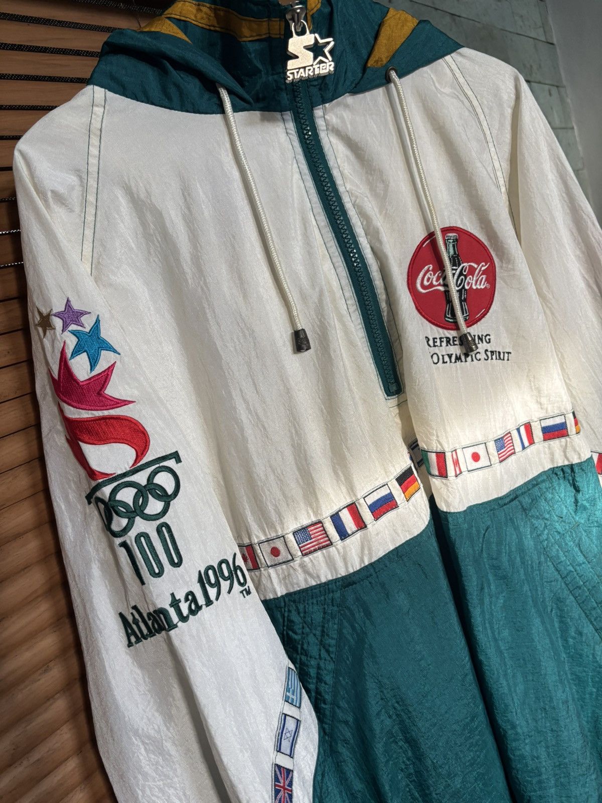 Starter Atlanta Olympics 1996 x Coca Cola Jacket Vintage Size US XL / EU 56 / 4 - 2 Thumbnail