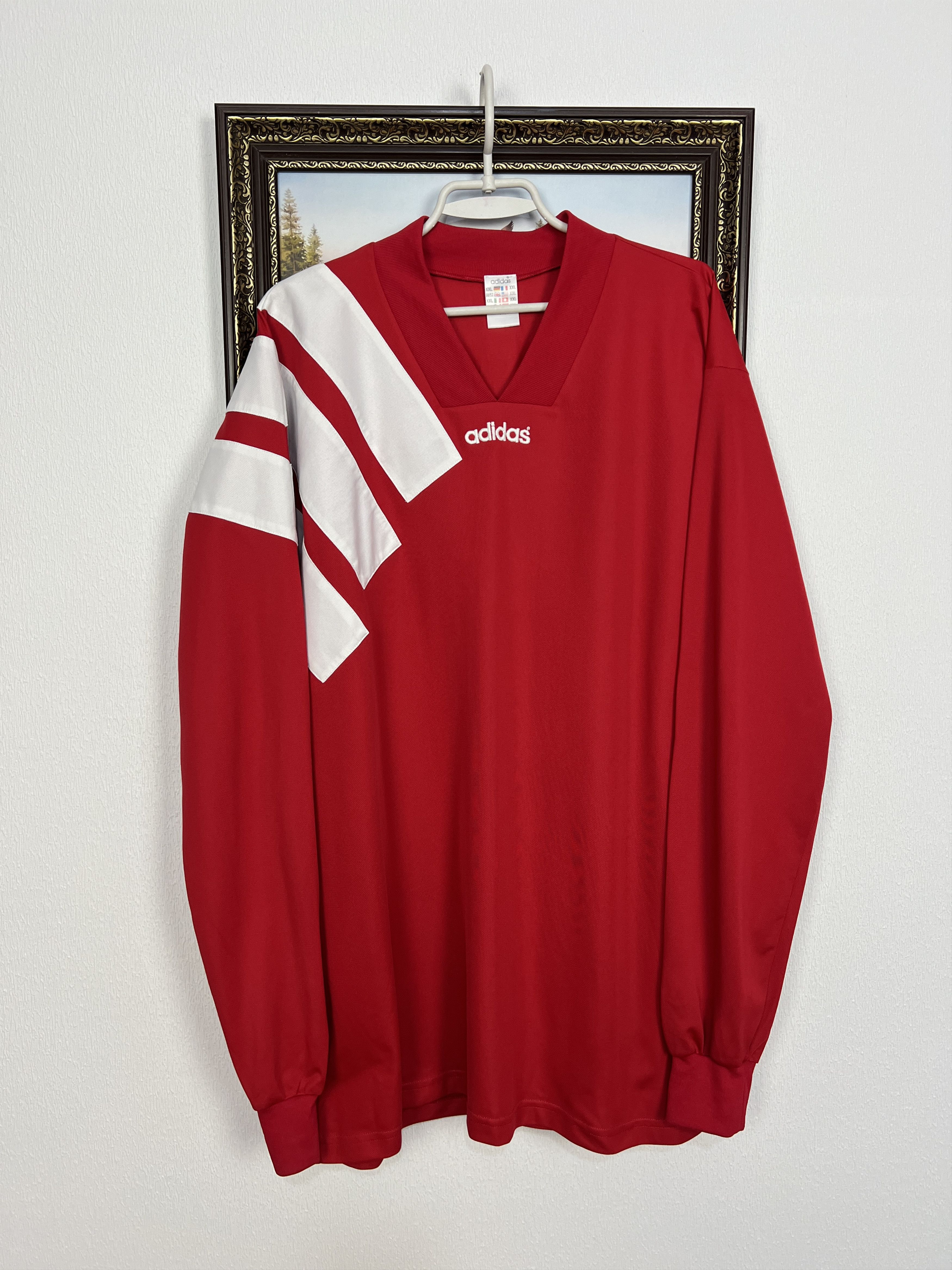 Adidas Vintage Equipment Football Template Shirt Long Sleeve Jersey Size US XXL / EU 58 / 5 - 1 Thumbnail