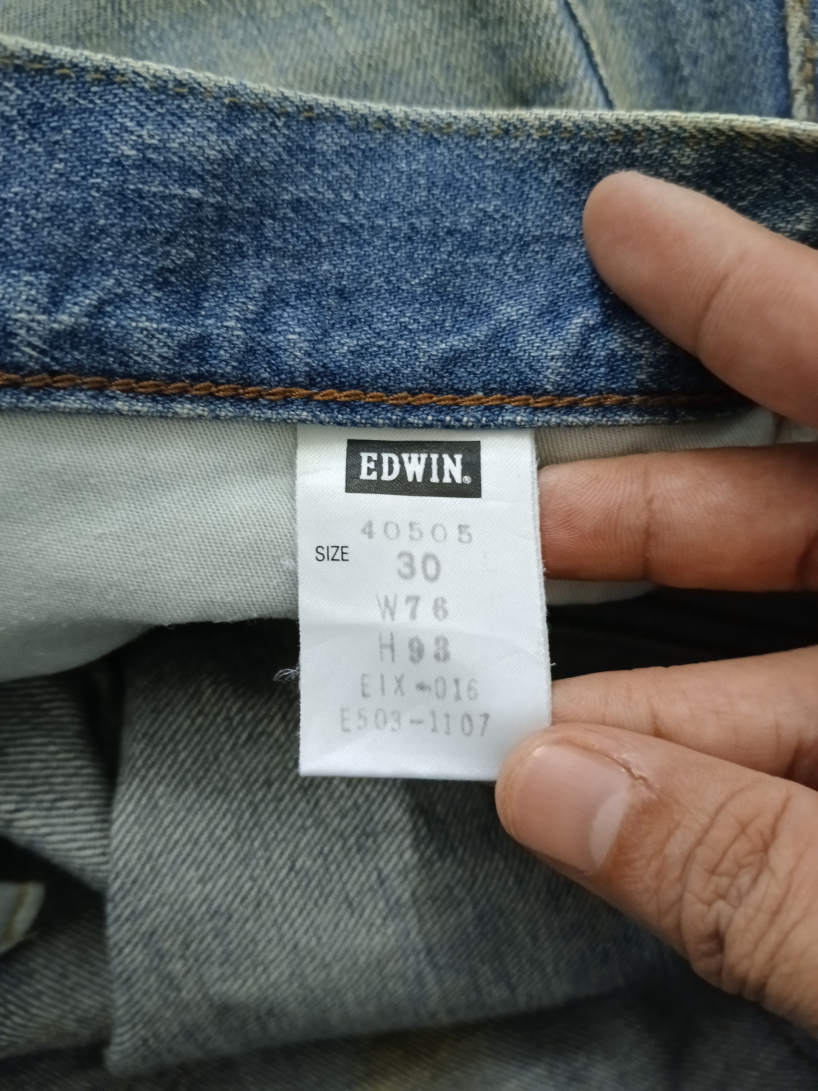 Edwin 🔥INSANE 90s RIPED KURT COBAIN STYLE EDWIN DENIM PANTS Size US 30 / EU 46 - 11 Thumbnail