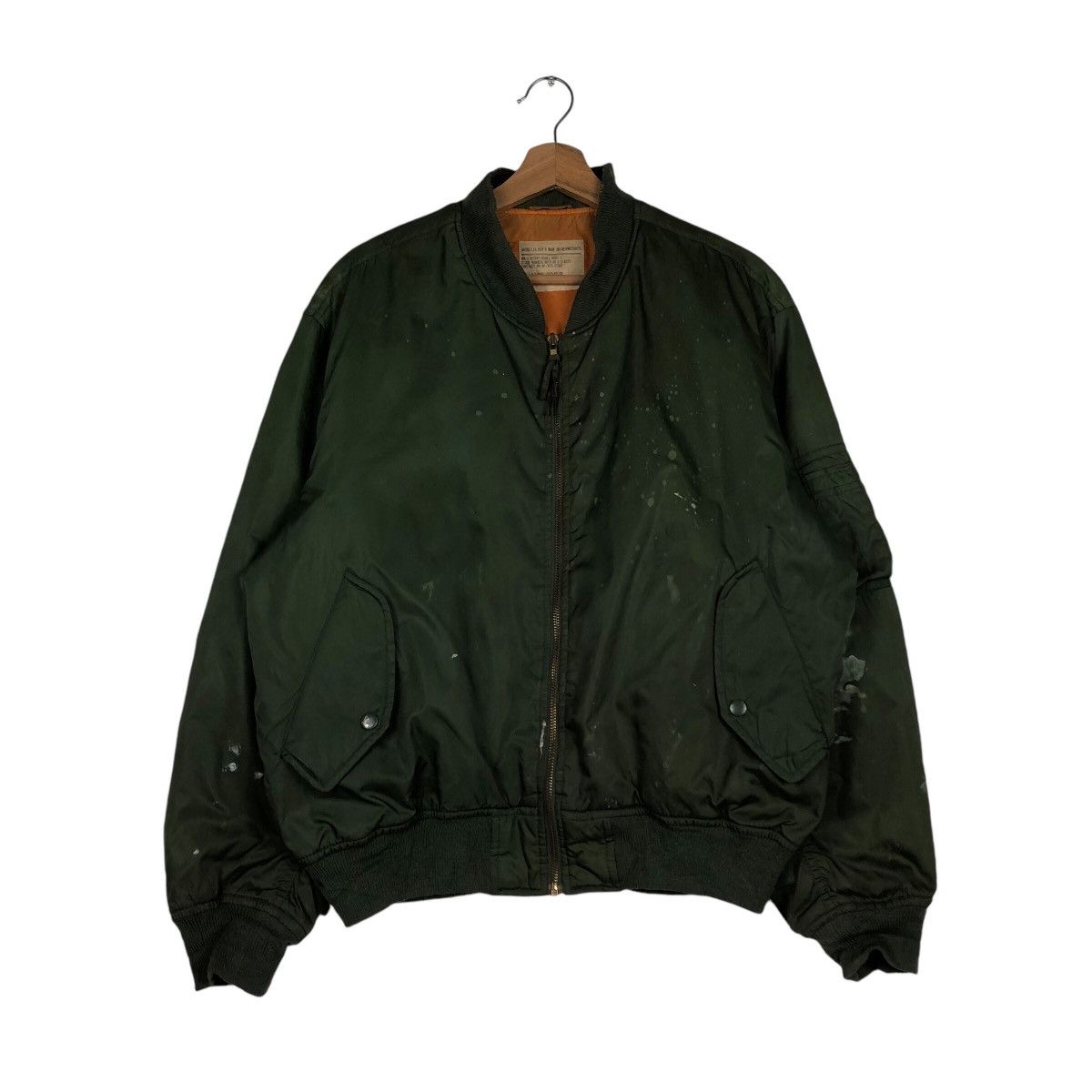 Japanese Brand 📌Vintage Fly Bomber Jacket Biker Military Collections Size US L / EU 52-54 / 3 - 2 Thumbnail