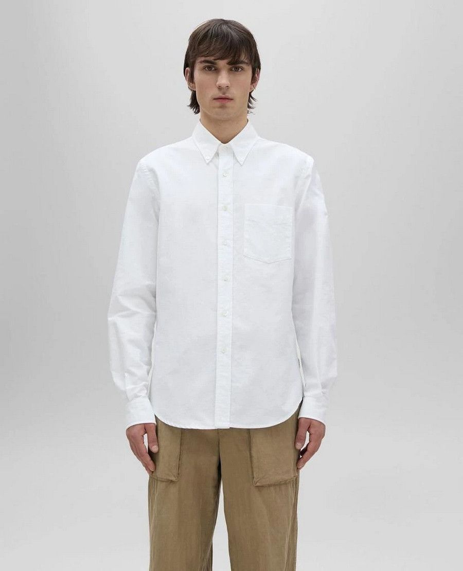 Aspesi ASPESI solid white New Magra 2 Oxford shirt 44 / XL Size US XL / EU 56 / 4 - 2 Thumbnail