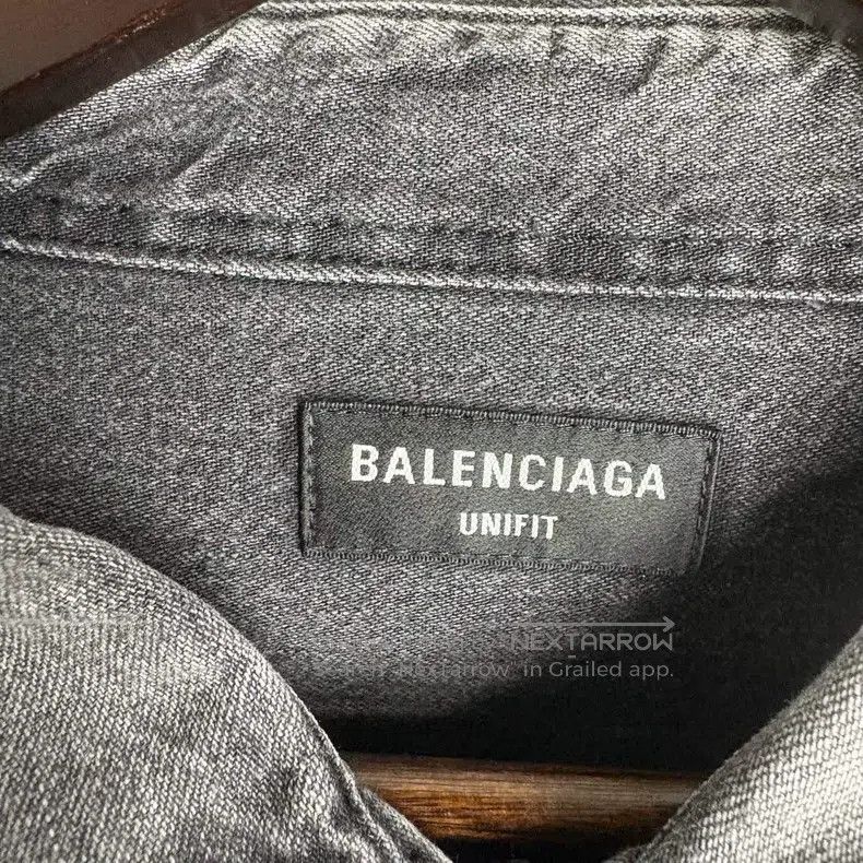 Balenciaga Balenciaga Washed Grey Denim Long Sleeve Destroyed Shirt J Size US L / EU 52-54 / 3 - 3 Thumbnail