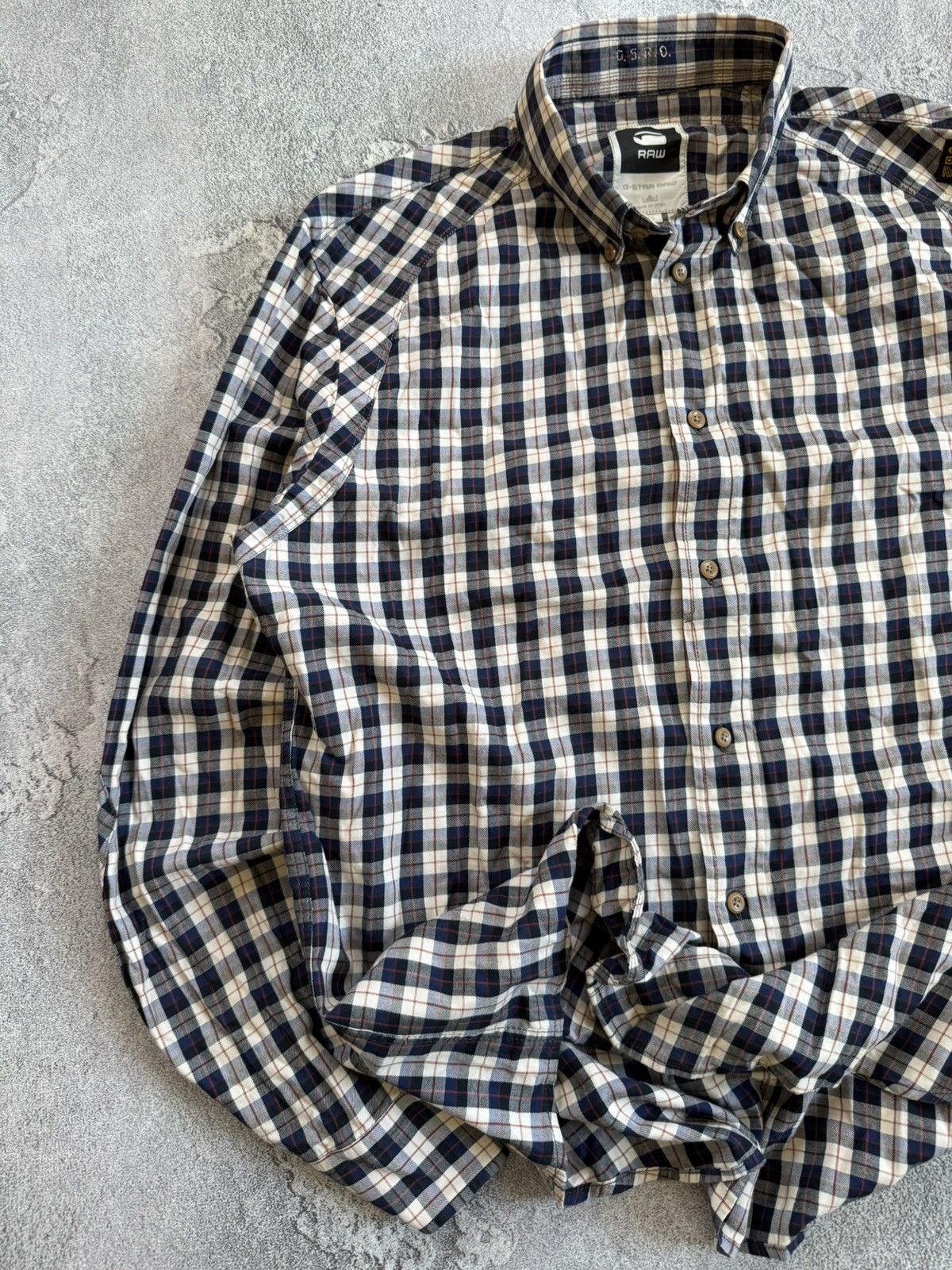Flannel × G-Star G star raw XL Nevada force shirt L/S flannel button up vntg Size US XL / EU 56 / 4 - 3 Thumbnail