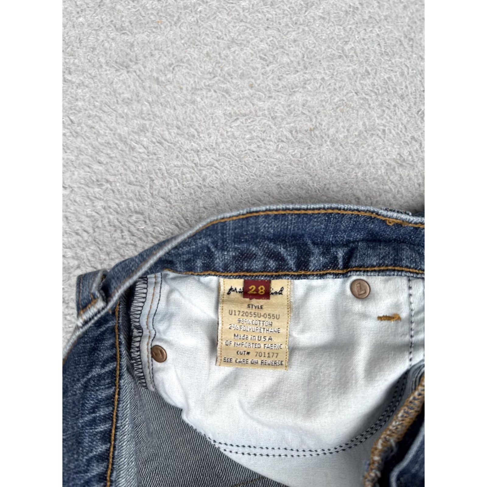 7 For All Mankind 7 For All Mankind Jeans Womens 28 Blue Low Rise Straight Stretch Denim 28x26 Size 28" / US 6 / IT 42 - 7 Thumbnail
