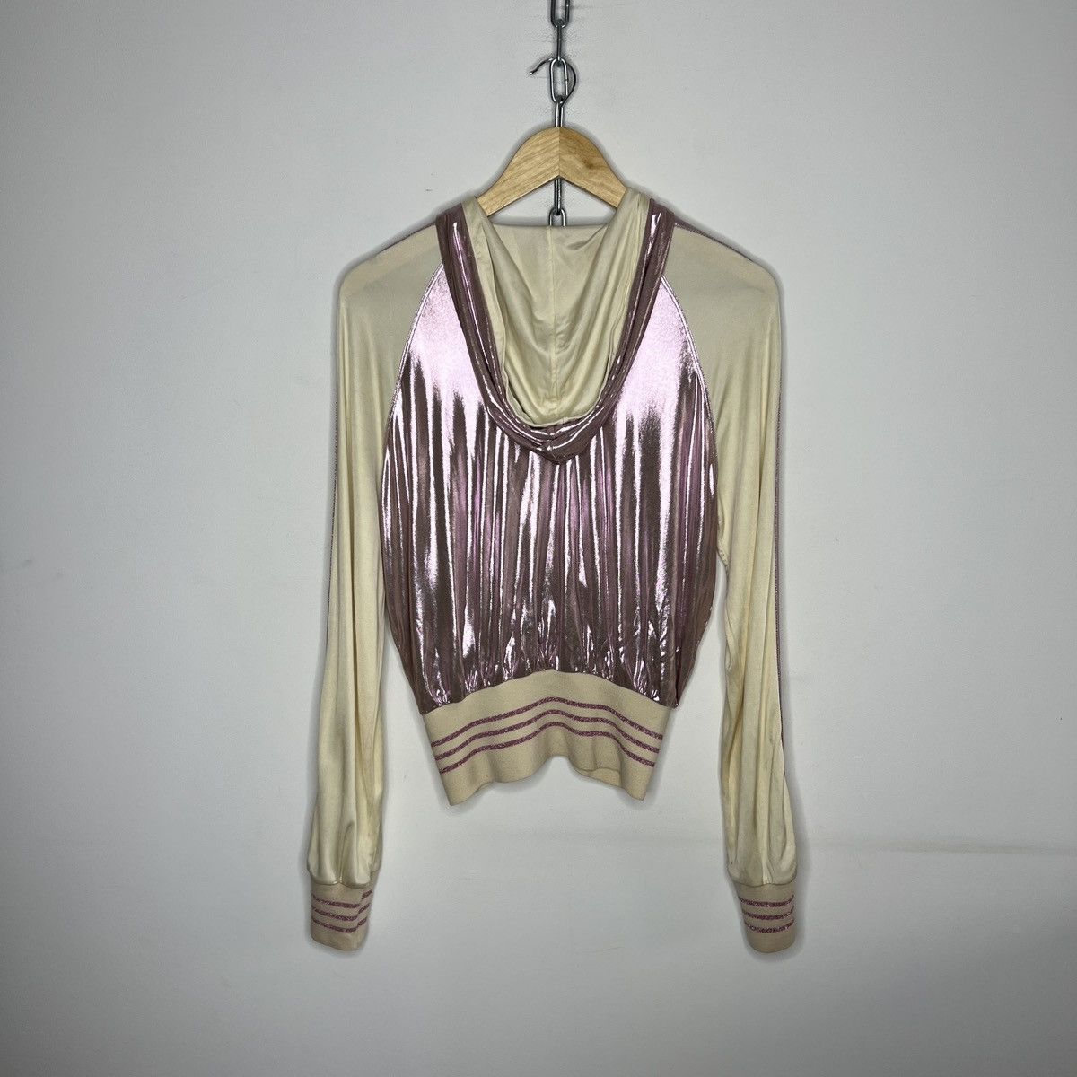 Jean Paul Gaultier Jean Paul Gaultier Pink Glitter Shiny Bomber Jacket Y2K Size M / US 6-8 / IT 42-44 - 9 Thumbnail