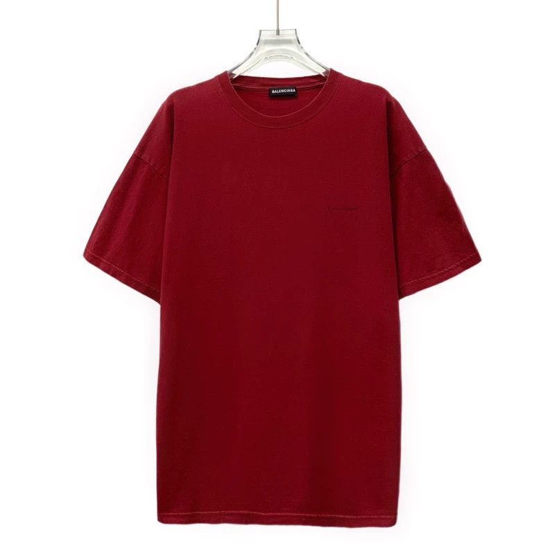 Other Balenciaga Red logo monogrammed cotton crewneck short-slee Size US M / EU 48-50 / 2 - 1 Thumbnail