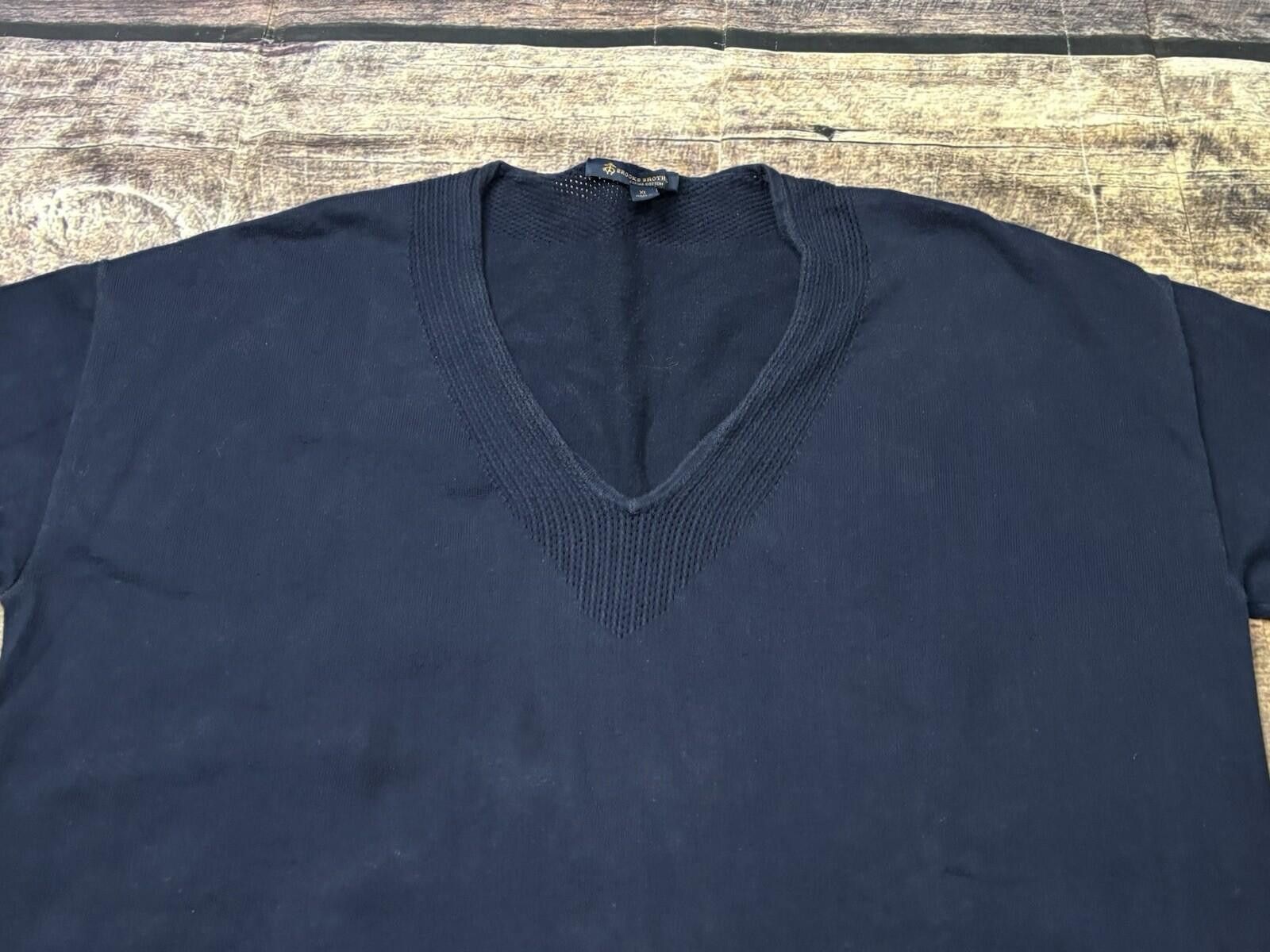 Brooks Brothers Brooks Brothers Sweater Womens XL Supima Cotton V-Neck Navy Size XL / US 12-14 / IT 48-50 - 4 Thumbnail