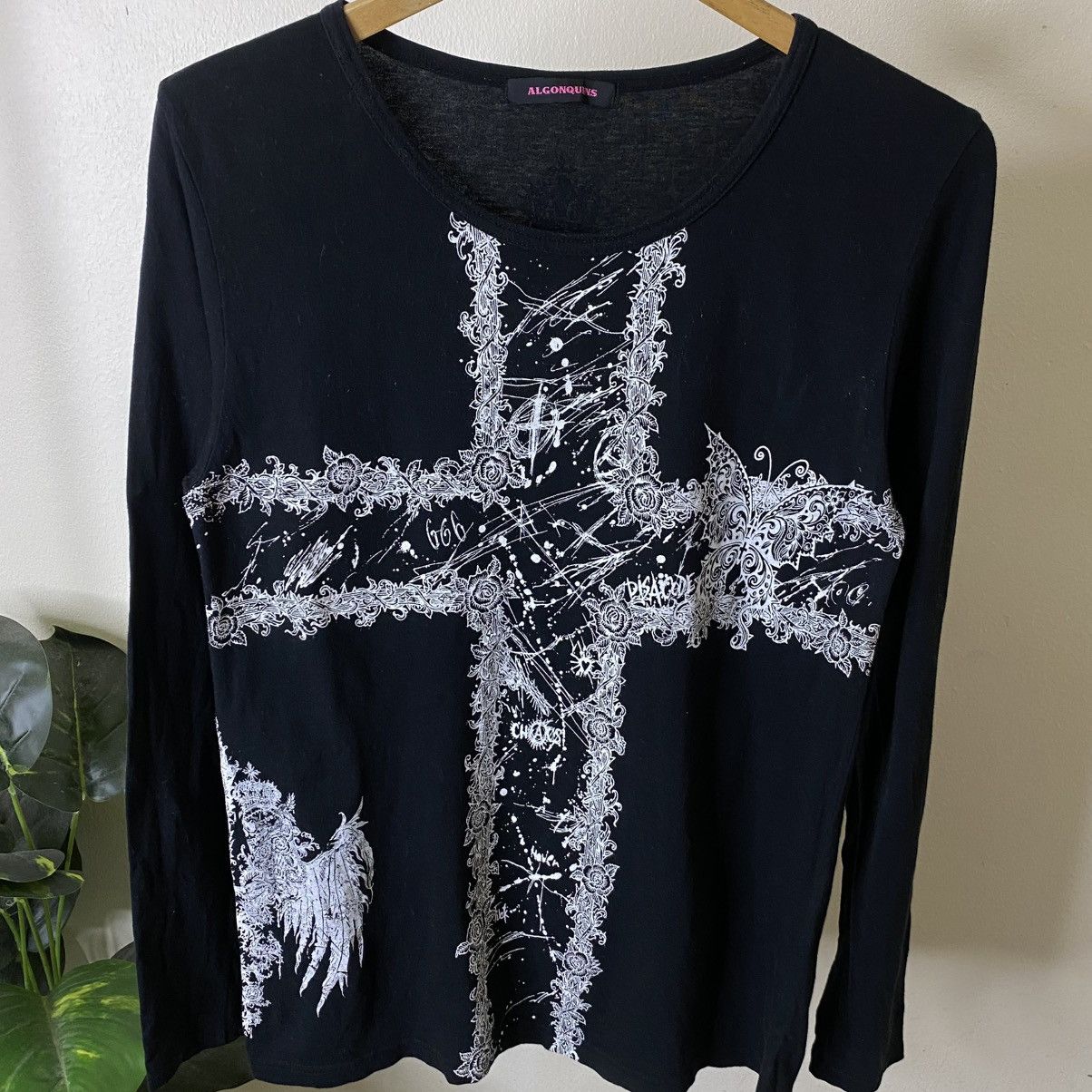 If Six Was Nine Algonquins Big Cross Cyber Gothic Punk Grunge LGB Style LS T Size S / US 4 / IT 40 - 2 Thumbnail