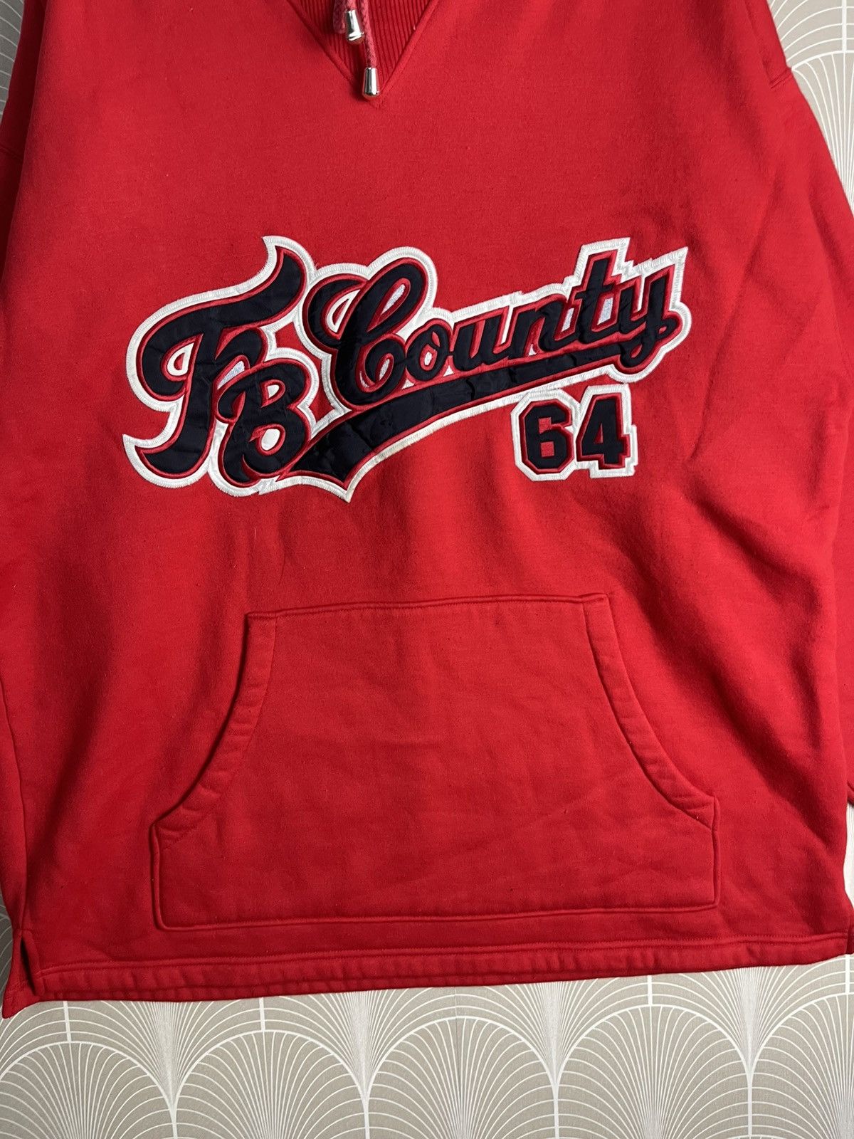 Japanese Brand × Vintage VINTAGE Y2K FB COUNTY HOODIE RED COLOUR Size US L / EU 52-54 / 3 - 4 Thumbnail