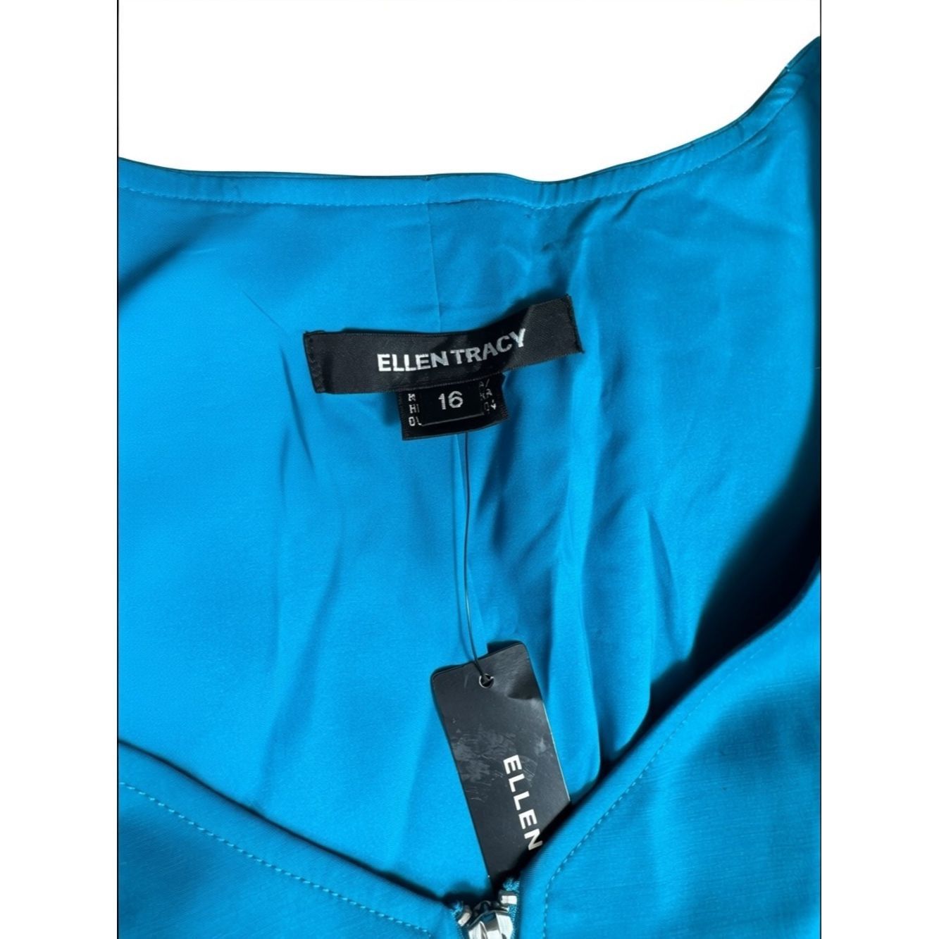 Ellen Tracy NWT New $348 Ellen Tracy V-Neck Zip Front Short-Sleeve Tile Size XXL / US 16-18 / IT 52-54 - 6 Thumbnail