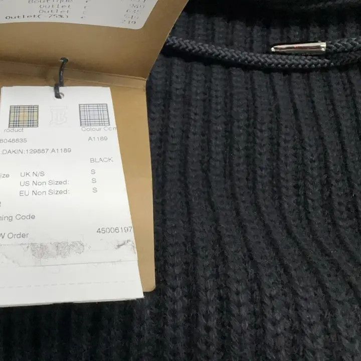 Burberry Burberry Burberry Black Knit Cotton-Blend Hoodie for Men-2 Size US S / EU 44-46 / 1 - 5 Thumbnail