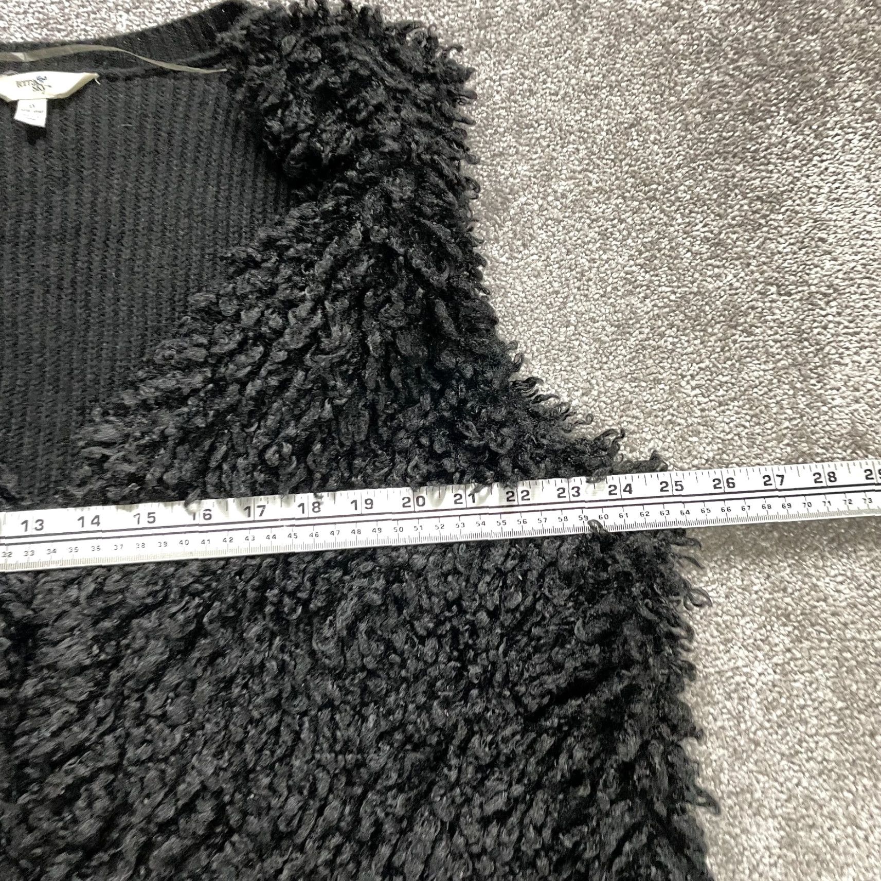 Vintage VINTAGE Terra & Sky Faux Fur Open Vest Sweater Women XL Black Knit Sleeveless Casual Size XL / US 12-14 / IT 48-50 - 7 Thumbnail
