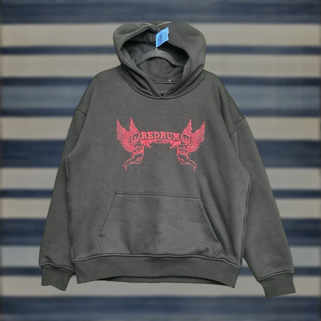 Vintage VINTAGE Redrum Immortal Hoodie Mens Small Black Pullover Heavy Thick Wings y2k Grunge Size US S / EU 44-46 / 1 - 1 Thumbnail