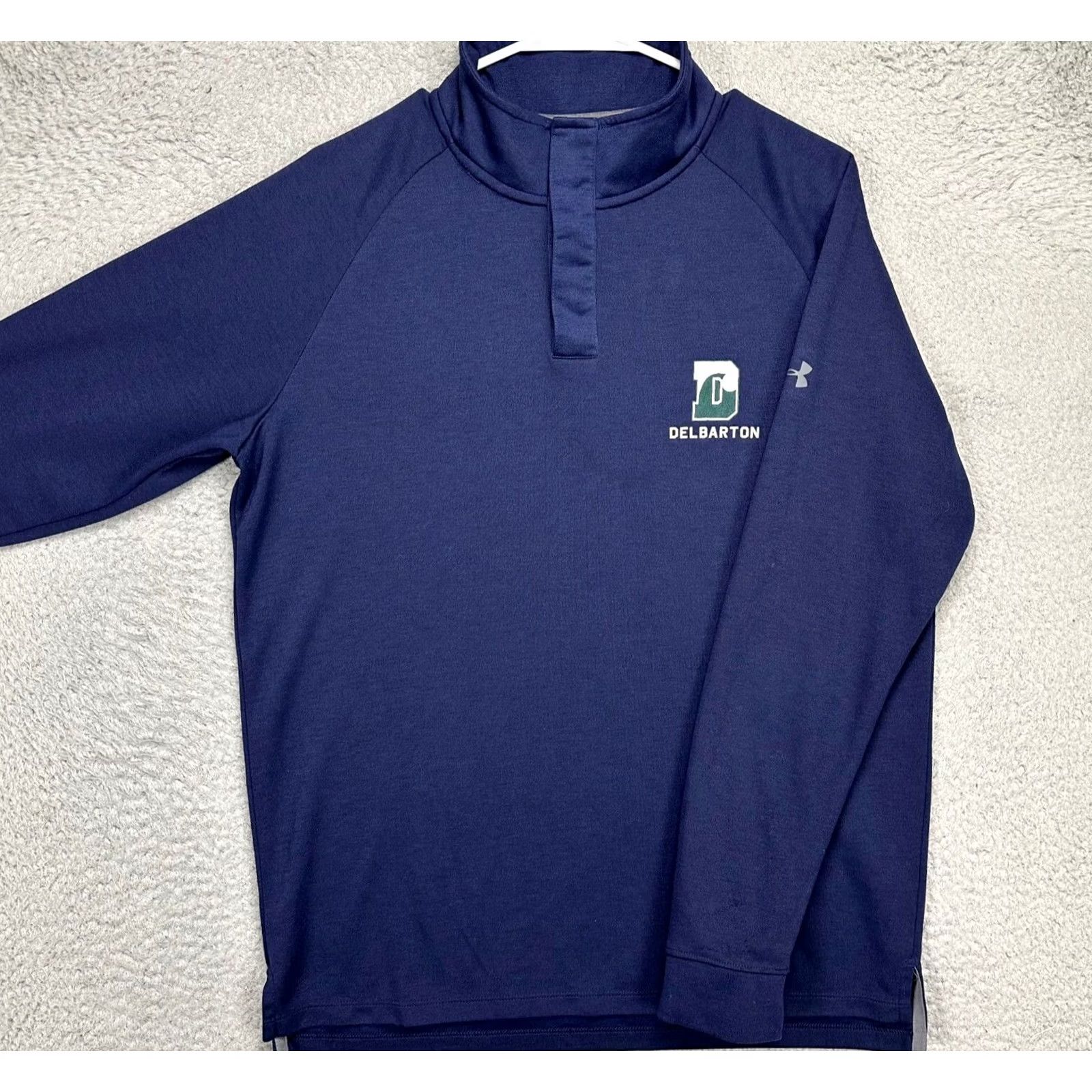 Under Armour Under Armour Shirt Adult Medium Blue Loose Snap Button Pullover Long Sleeve Mens Size US M / EU 48-50 / 2 - 4 Thumbnail