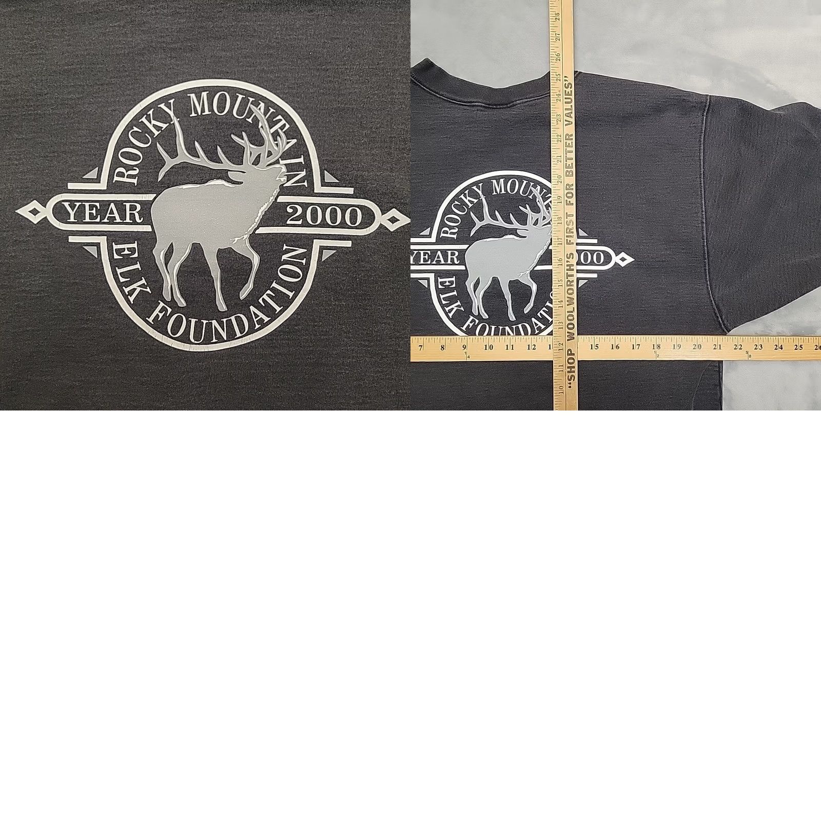Vintage Rocky Mountain Elk Foundation Sweatshirt Mens M Black RMEF Made in USA 90s Y2K Size US M / EU 48-50 / 2 - 8 Thumbnail