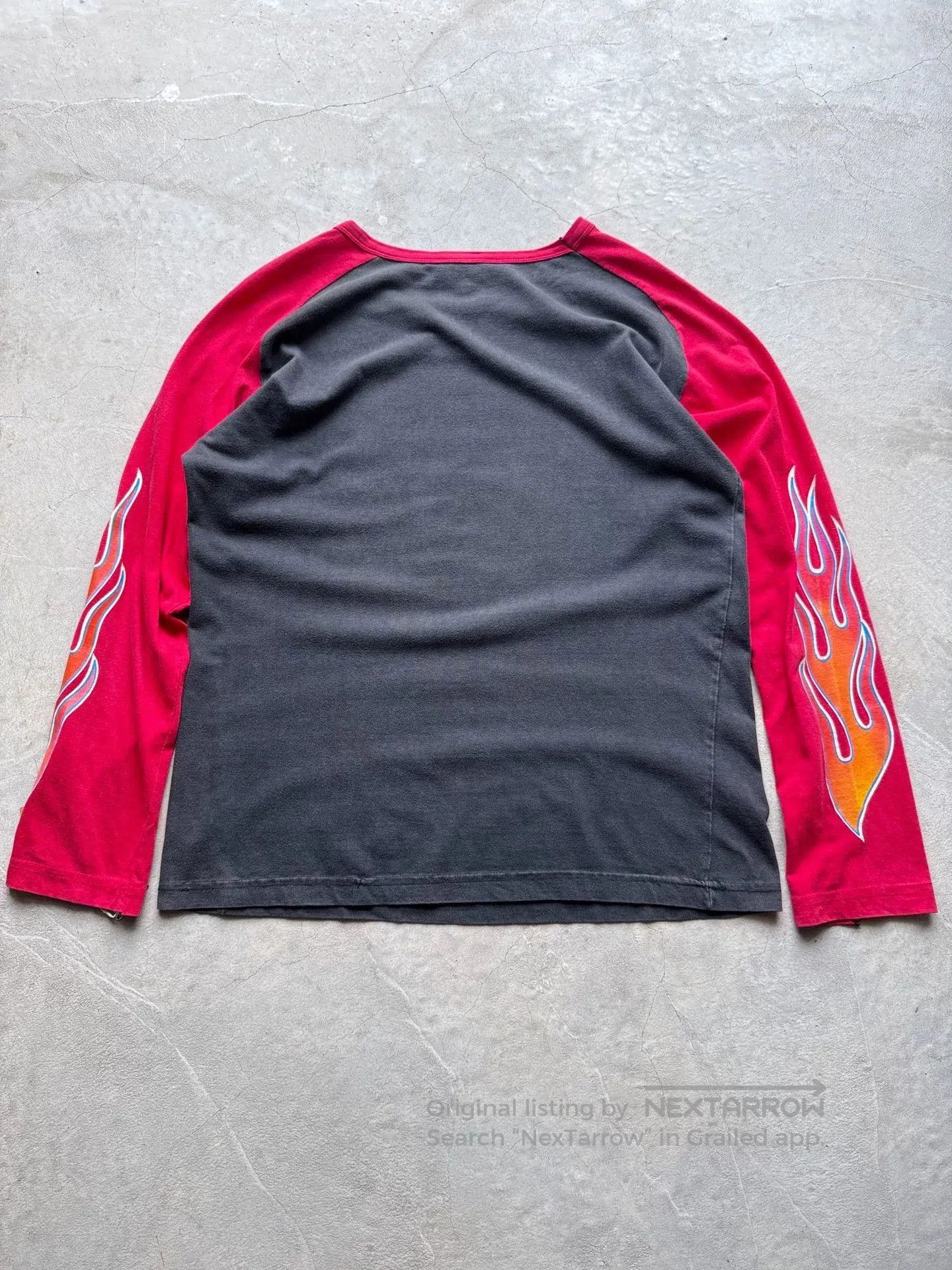 Vintage Vintage 90s Devil Flame Long Sleeve Tee. Size US M / EU 48-50 / 2 - 5 Thumbnail