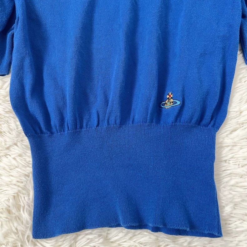 Vivienne Westwood Vivienne Westwood Blue and white knit short sleeves Size M / US 6-8 / IT 42-44 - 5 Thumbnail
