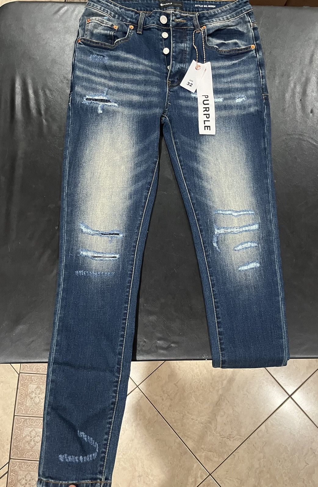 Purple Brand Purple-Brand Ripped Vintage Jeans Size US 32 / EU 48 - 1 Thumbnail
