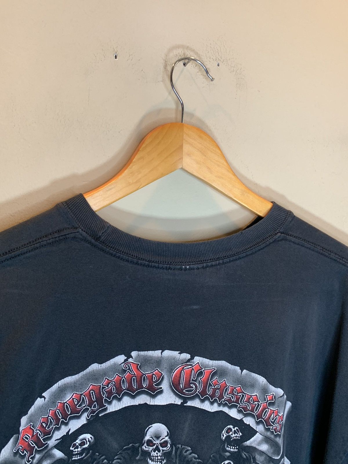 Vintage RARE Vintage 90’s Skull Biker Flame Sleeve Renegade Classics Size US L / EU 52-54 / 3 - 8 Thumbnail