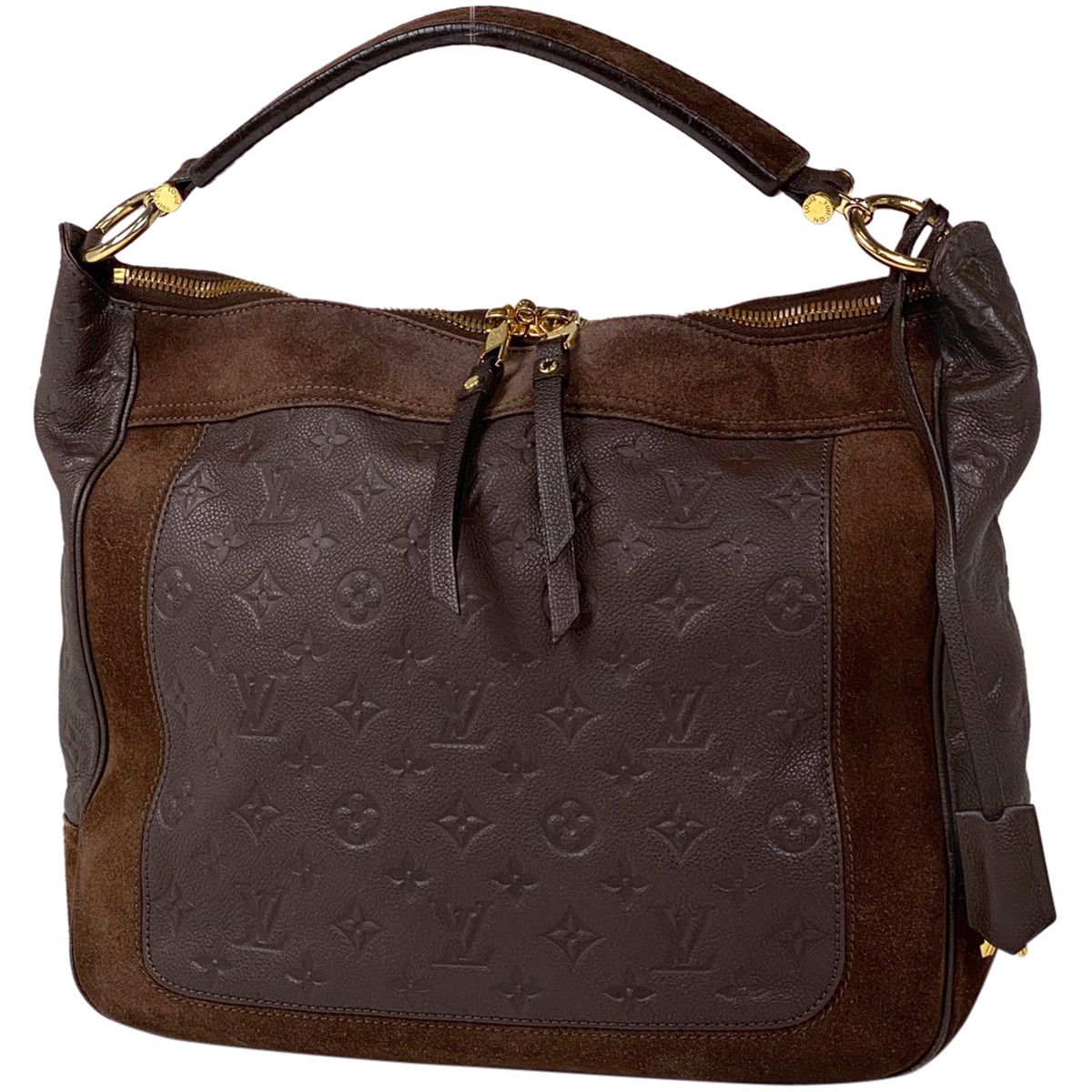 Louis Vuitton Audacious MM Shoulder Bag Monogram Implant Ombre Brown