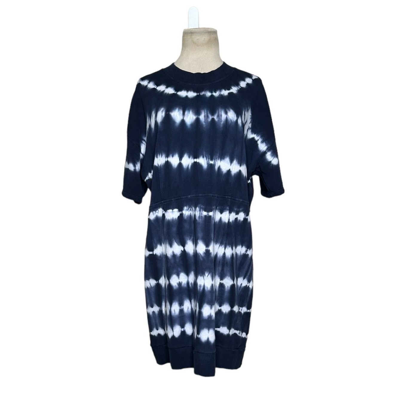 Michael Kors blue tie dye short sleeves dress size XL