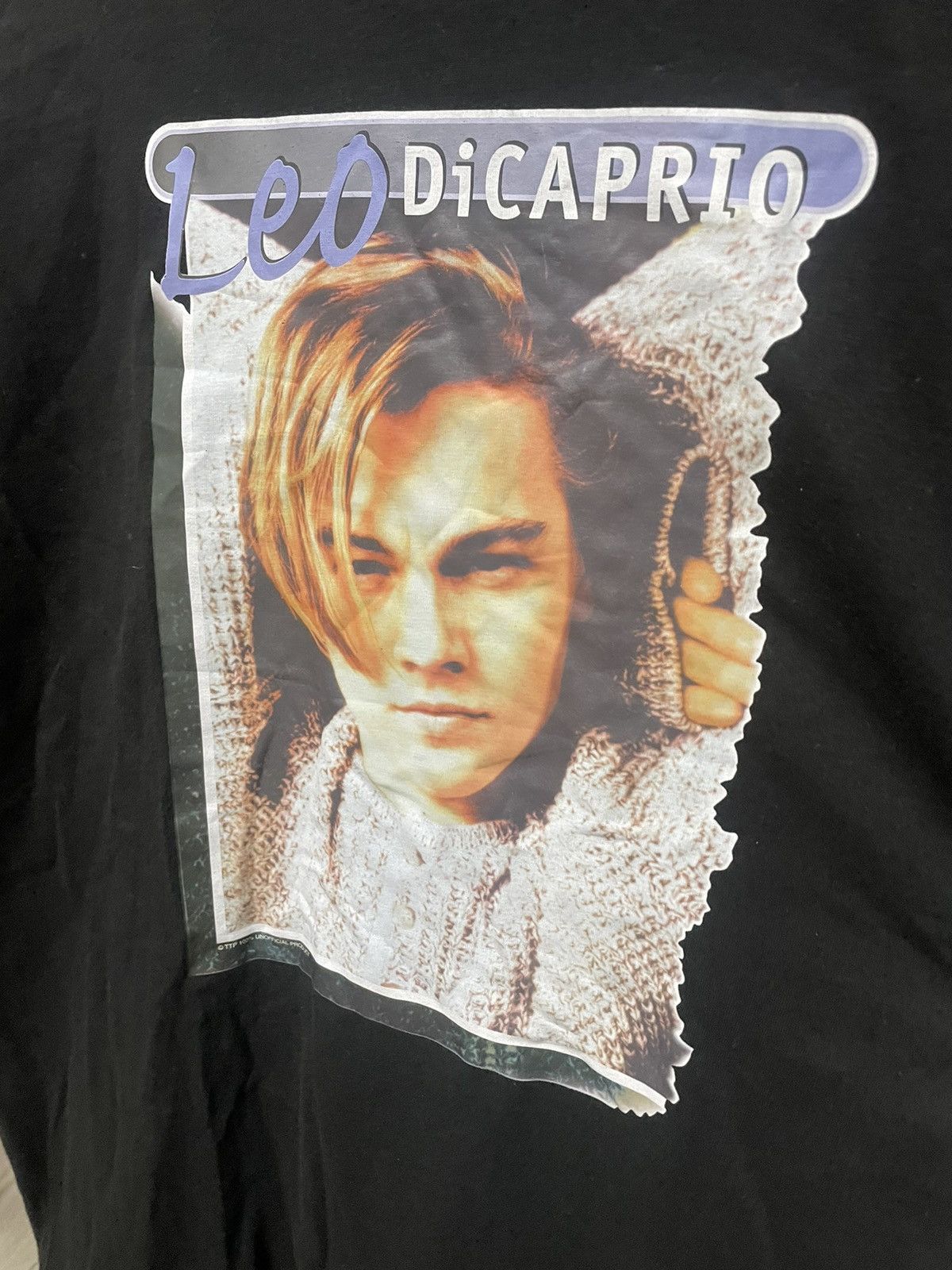 Vintage Vintage 90s Leonardo DiCaprio Movie Graphic T-Shirt Black Size US S / EU 44-46 / 1 - 2 Thumbnail