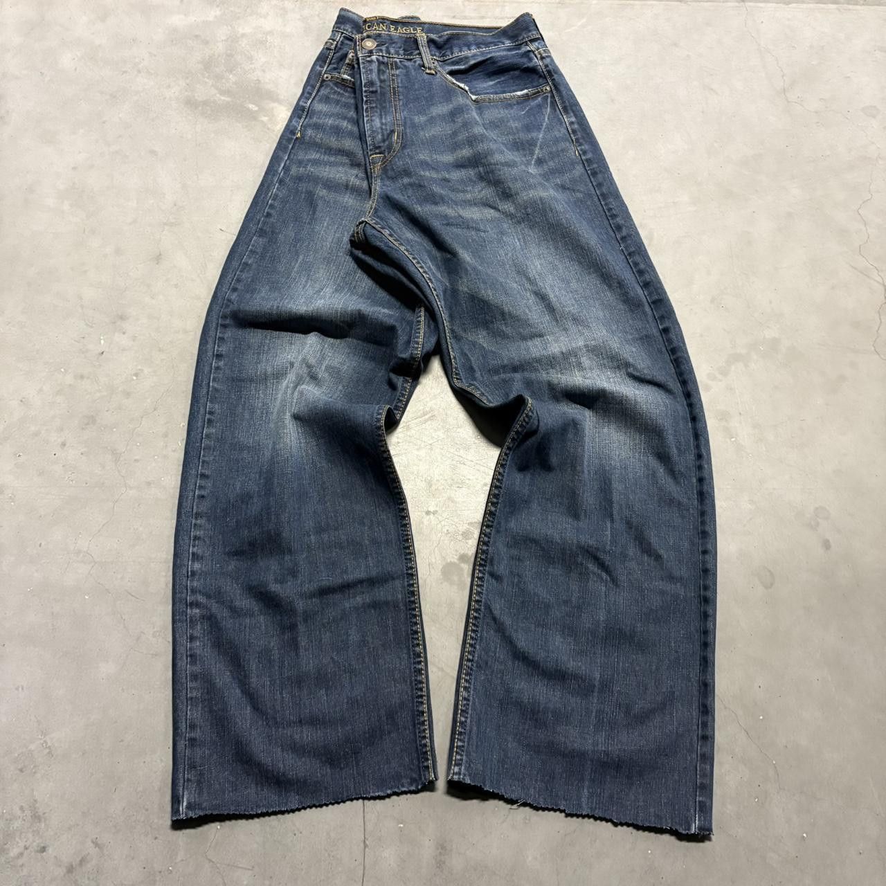 American Eagle Outfitters × Vintage Vintage Y2K Baggy Loose Wideleg Dark Wash Denim Jeans Size US 36 / EU 52 - 3 Thumbnail