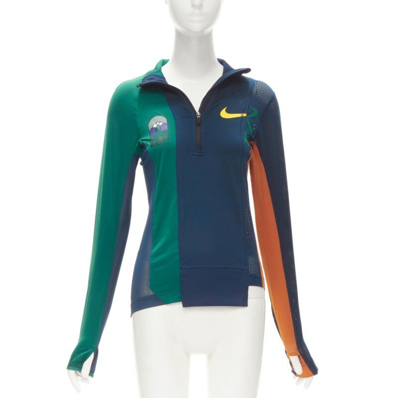 Sacai SACAI NIKE Athletics West patchwork football perforated half zip top XXS Size ONE SIZE - 1 Thumbnail