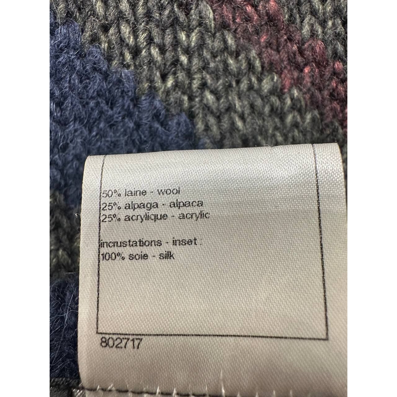 Chanel Chic CHANEL Navy Wool Alpaca Striped Chunky Cardigan Sz 34 Size XS / US 0-2 / IT 36-38 - 5 Thumbnail