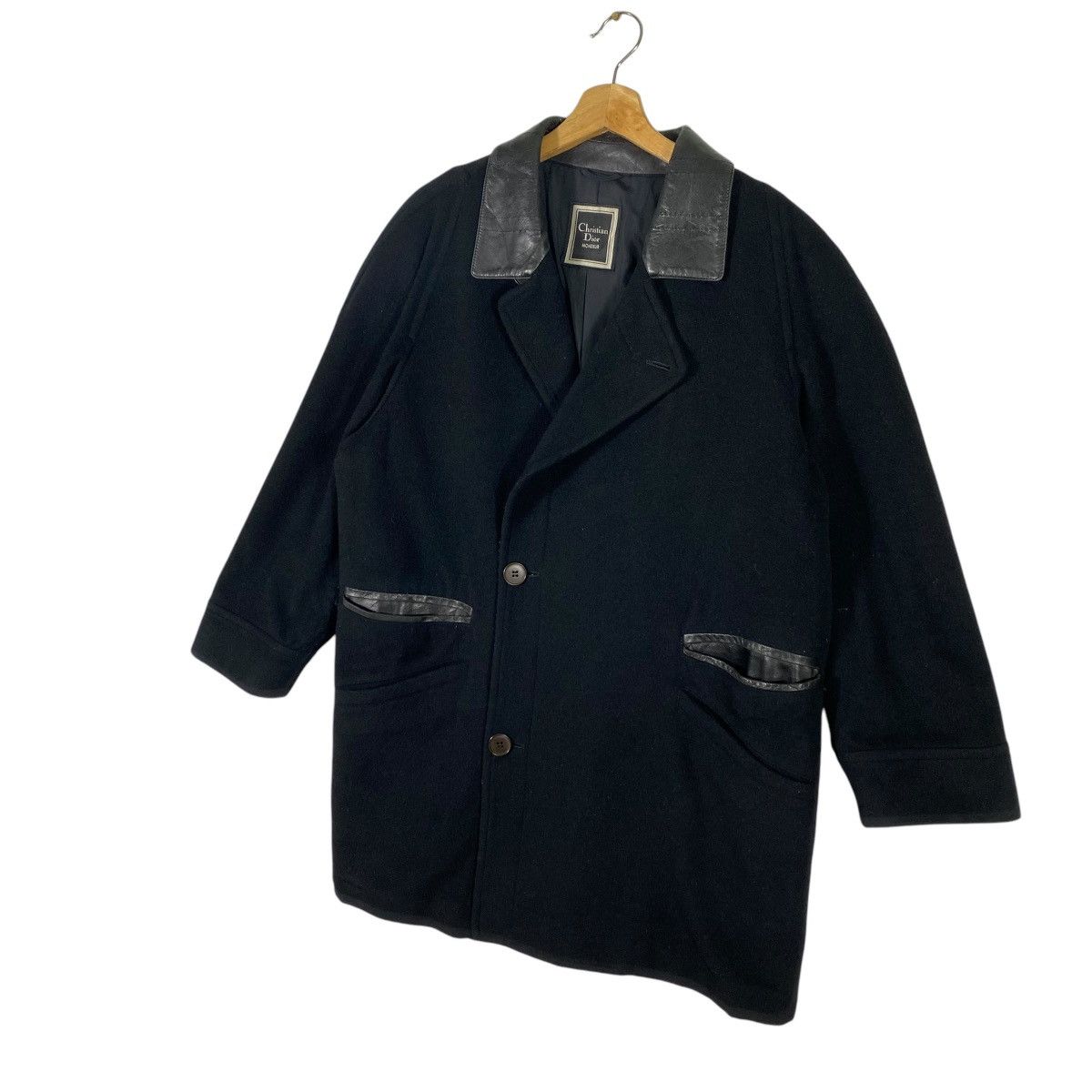 Christian Dior Monsieur × Dior Vintage Christian Dior Wool Collar Leather Size US S / EU 44-46 / 1 - 2 Thumbnail
