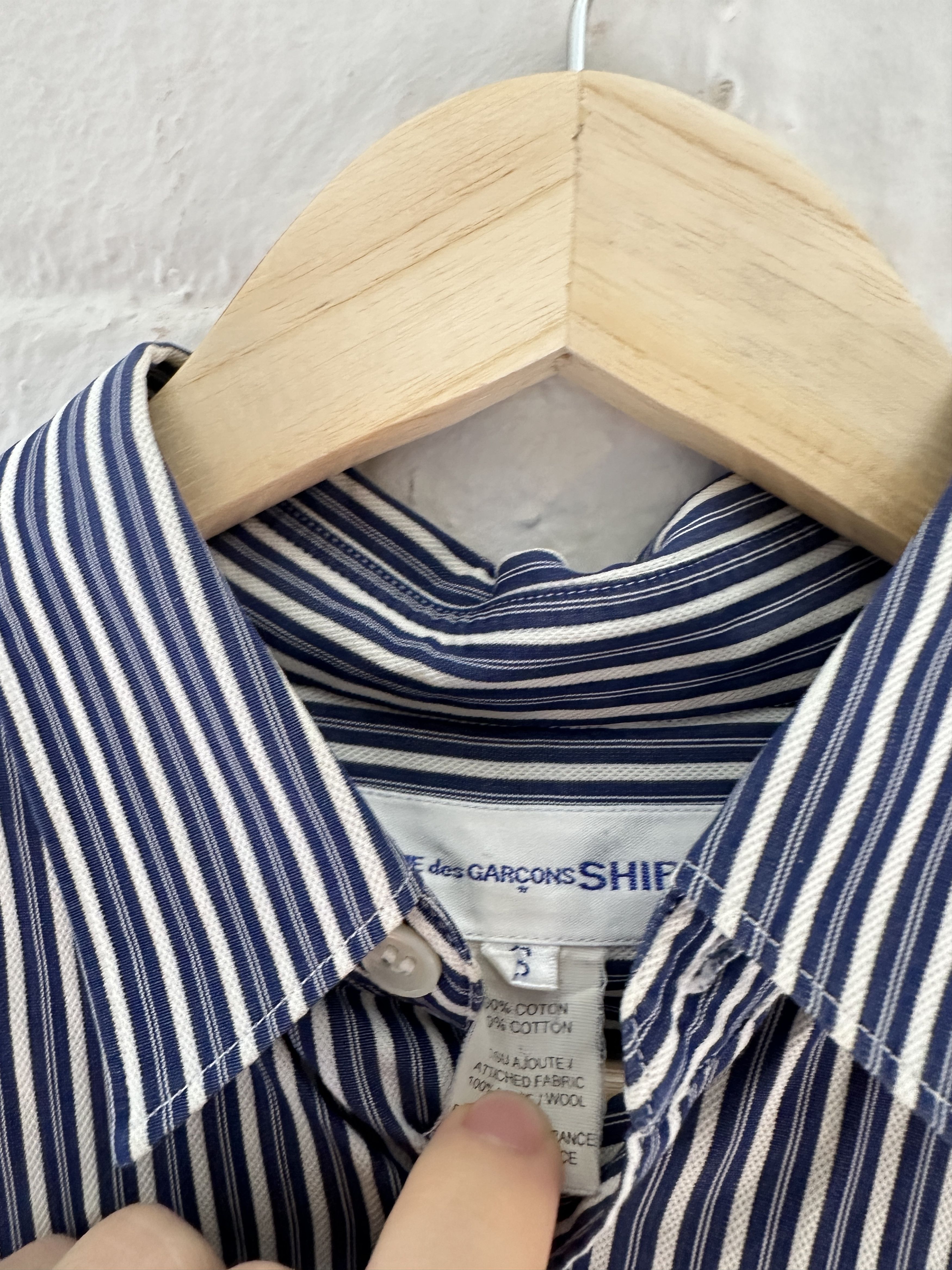Comme des Garcons Comme des Garcons SHIRT Striped Button Shirt Size US S / EU 44-46 / 1 - 2 Thumbnail