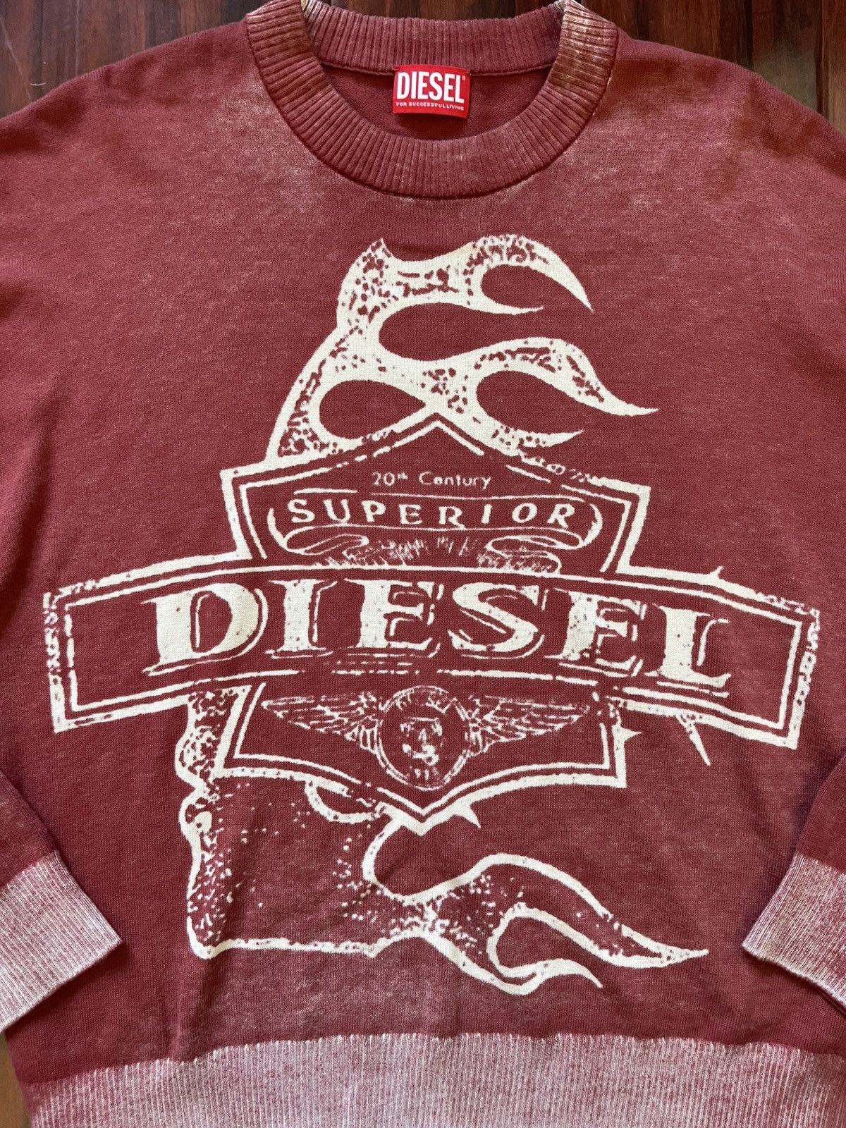 Diesel Diesel K-BELEZ Knitted Sweatshirt Flame Graphic Size M Size US M / EU 48-50 / 2 - 2 Thumbnail