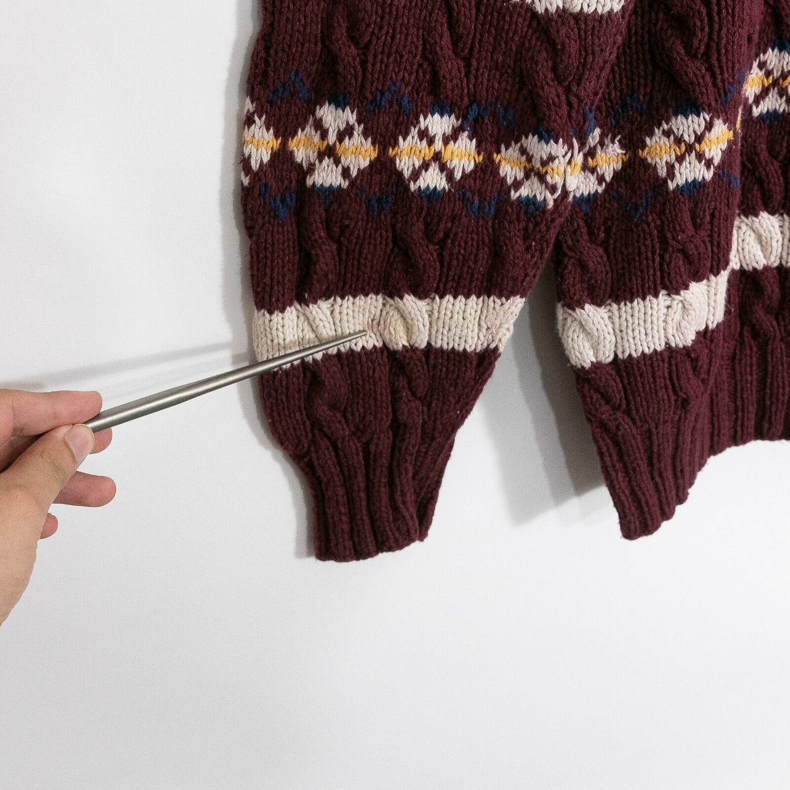 Chaps Ralph Lauren × Vintage Vintage Chaps Ralph Lauren Cotton Knit Sweater M Cable Knit Size US M / EU 48-50 / 2 - 8 Thumbnail