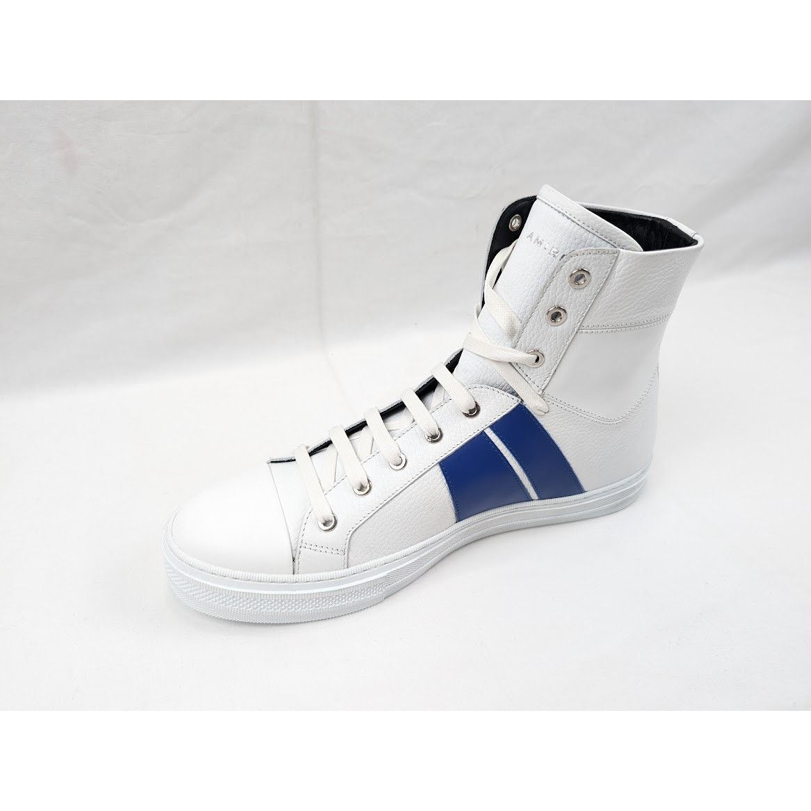 Amiri o1rshd1 Leather Sunset Sneakers in White/Blue Size US 12 / EU 45 - 9 Thumbnail
