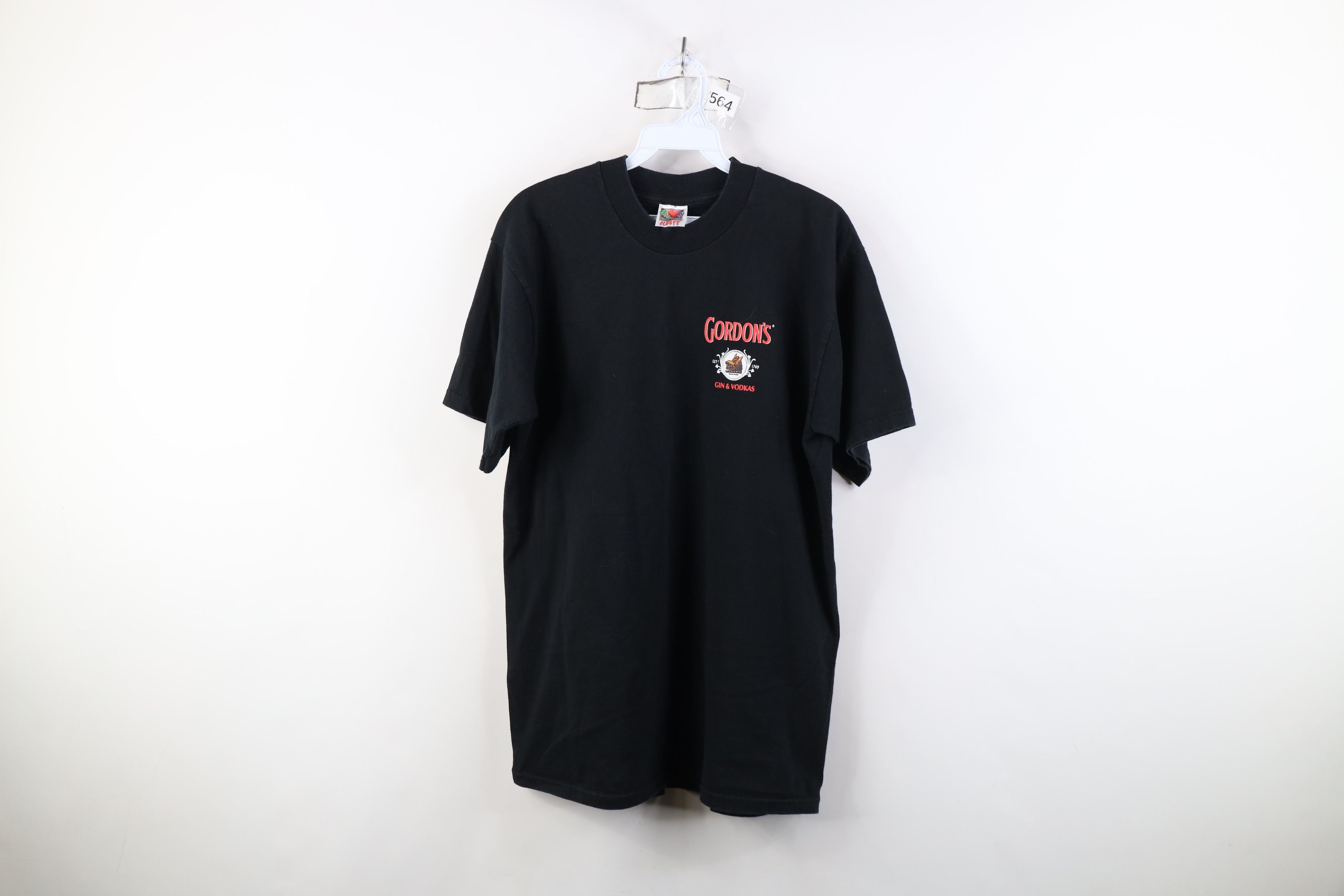 Vintage Vintage 90s Gordons and Vodkas Short Sleeve T-Shirt Black Size US L / EU 52-54 / 3 - 1 Thumbnail