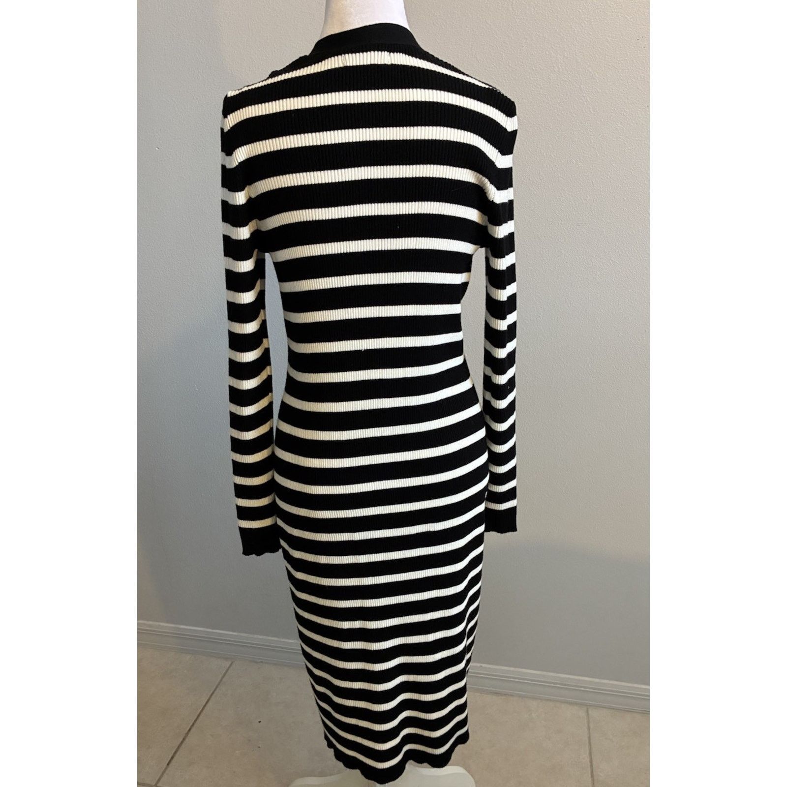 Nine West Striped Long Duster Cardigan Quiet Luxury Minimalist S Size S / US 4 / IT 40 - 2 Thumbnail