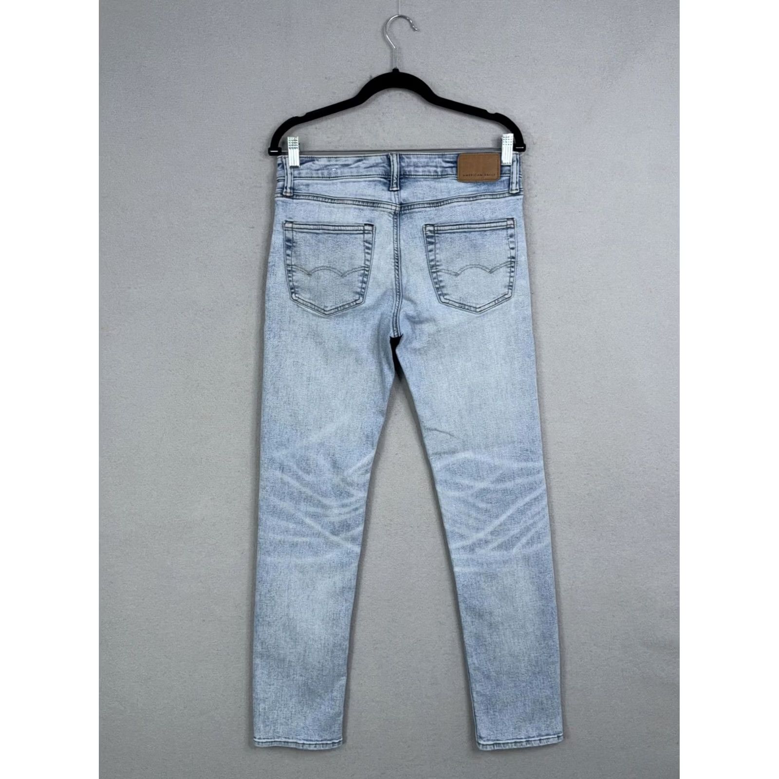 American Eagle Outfitters American Eagle Outfitters Jeans Mens Slim Straight Airflex+ Light Wash Denim Stretch 30x34 Blue Cotton Polyester Regular Zip Five Pocket Size US 30 / EU 46 - 6 Thumbnail