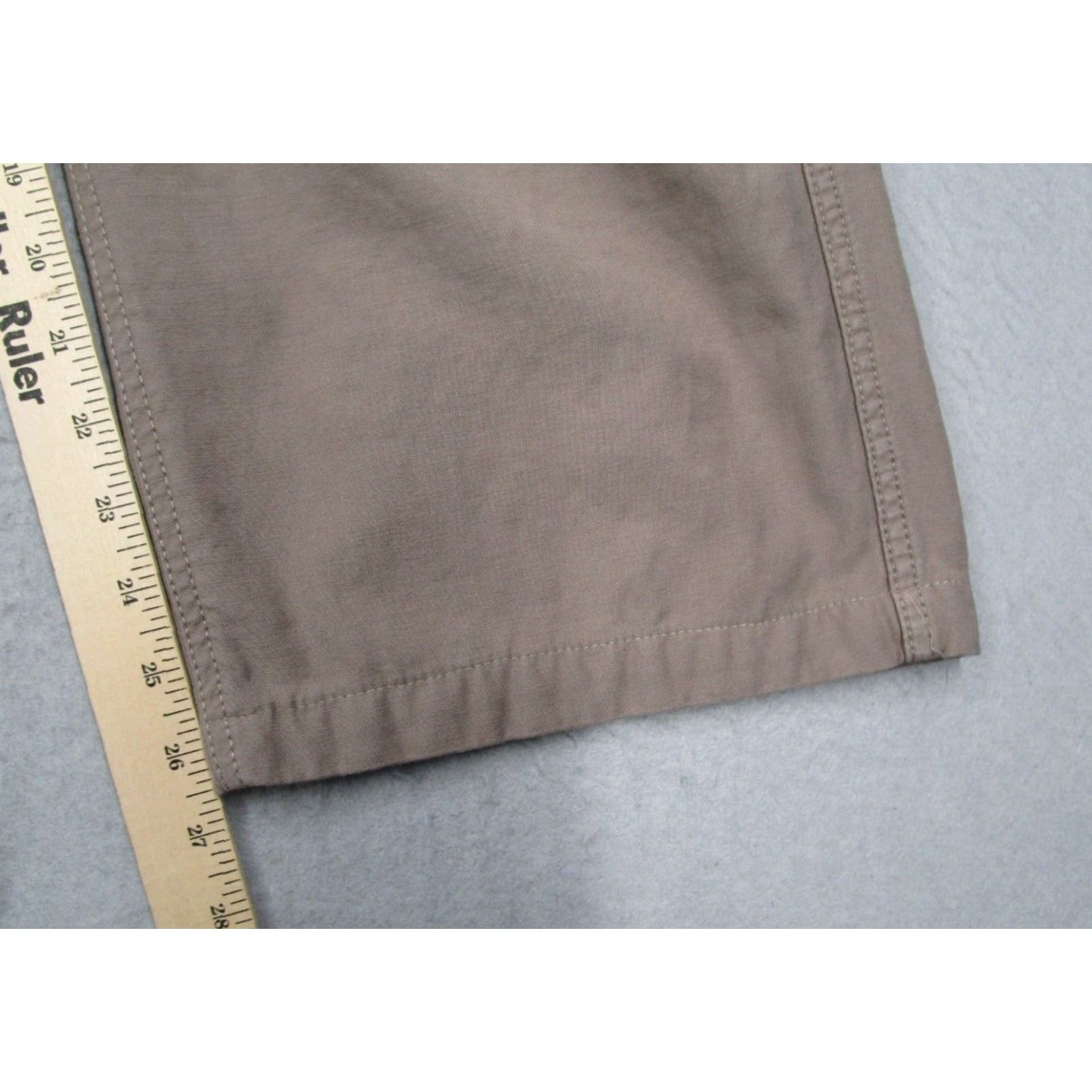 TNA VINTAGE TNA Cargo Pants Women’s 12 Brown Canvas Mid Rise Straight Leg Adjustable Waist Fall Spring Summer Winter Casual Workwear Size 34" / US 12 / IT 48 - 7 Thumbnail