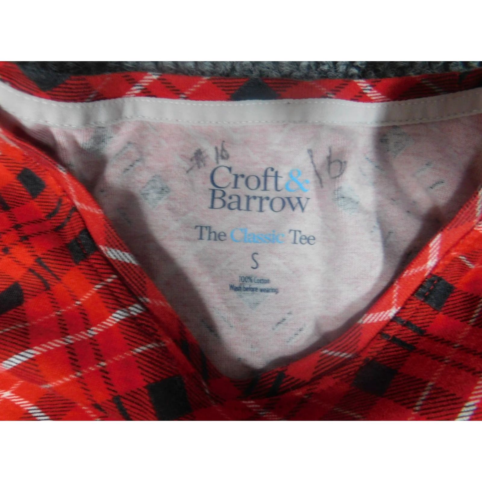 Croft & Barrow Croft & Barrow Blouse Womens Small Red Plaid Crew Neck Casual Shirt Top Size S / US 4 / IT 40 - 4 Thumbnail